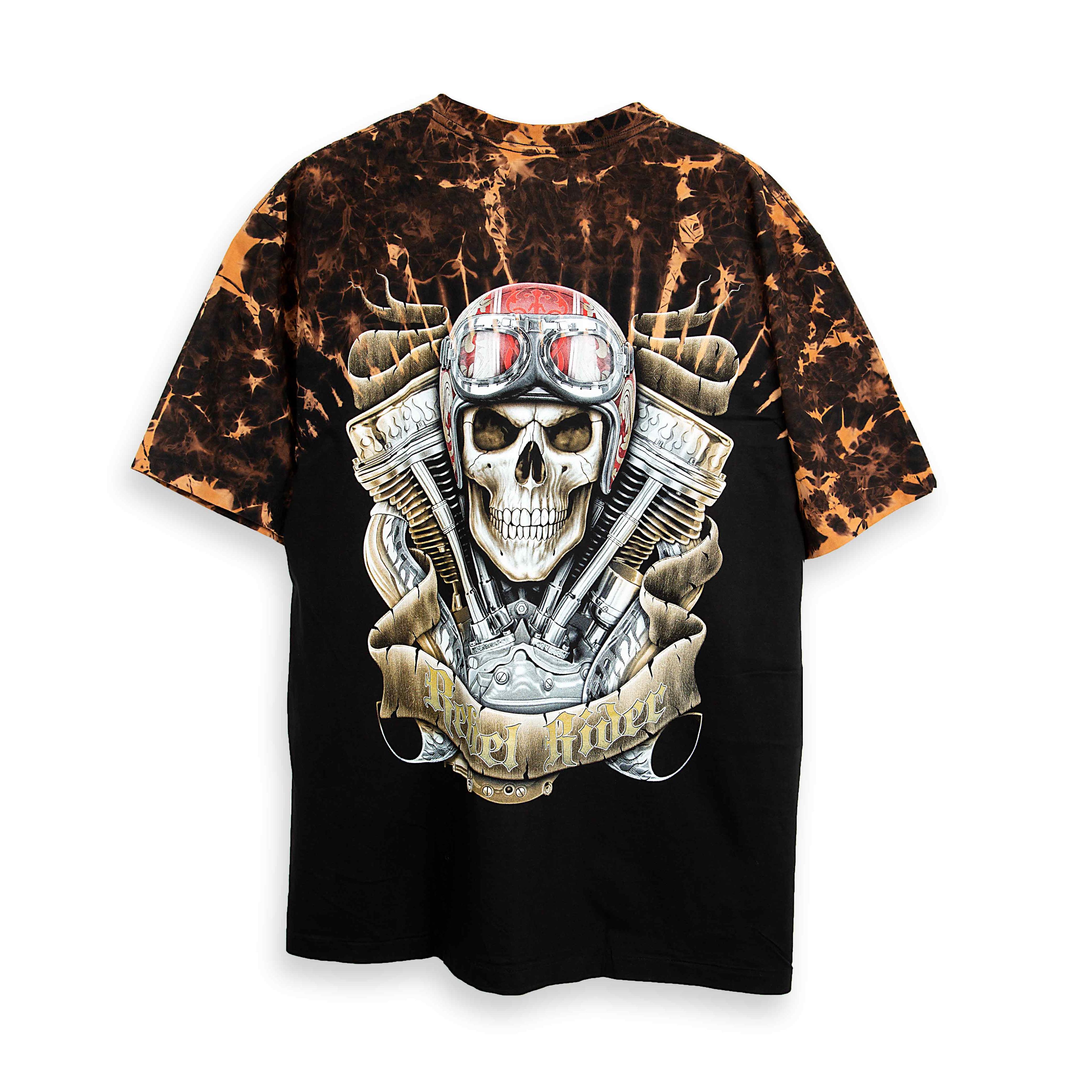 rock eagle ride free skull glow in dark motorcycle t-shirt