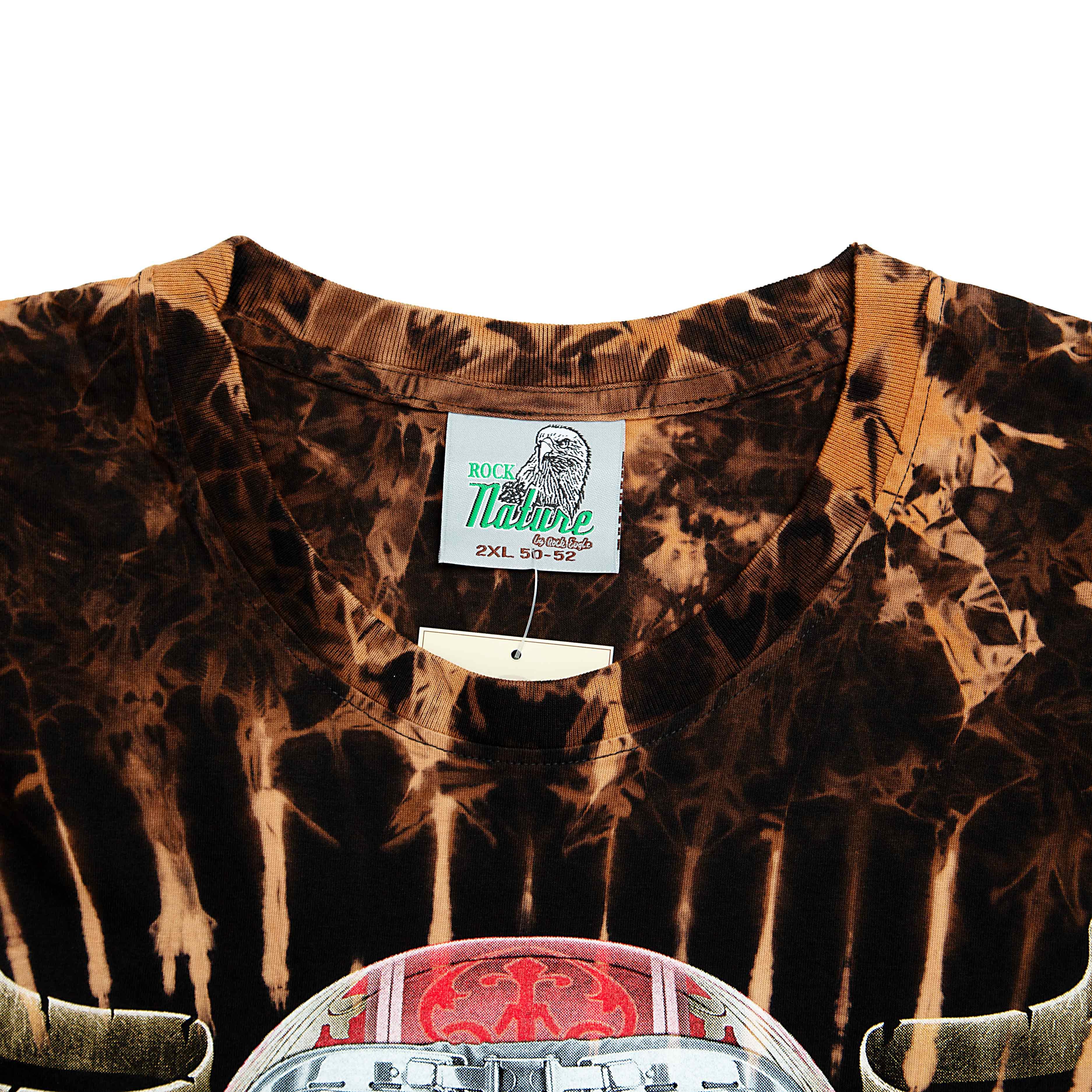 rock eagle ride free skull glow in dark motorcycle t-shirt