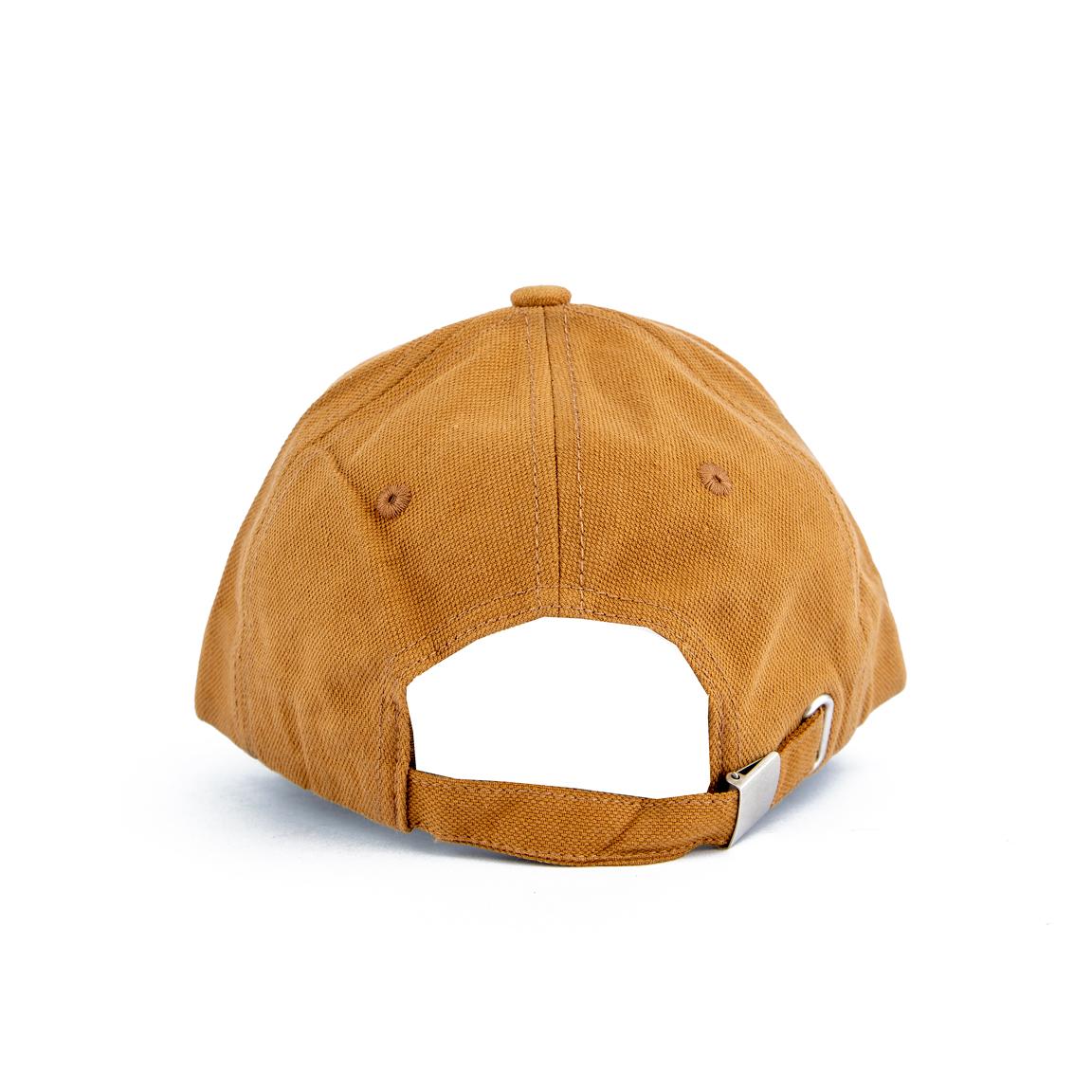 Brown 'ADEK' embroidered cotton cap with an adjustable strap, unisex design, and modern streetwear vibe, perfect for all casual looks.