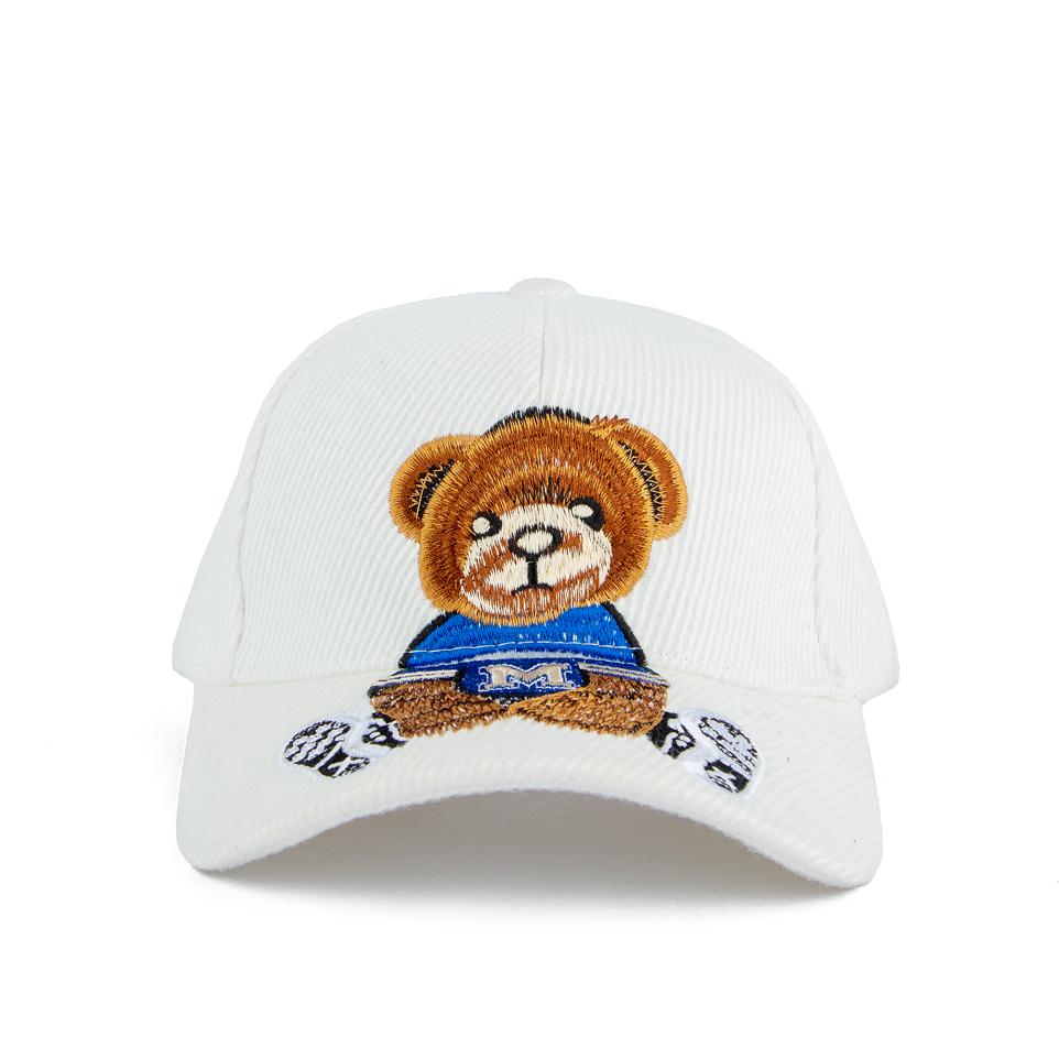 Teddy Bear Baseball Face Cap, 11499 - White