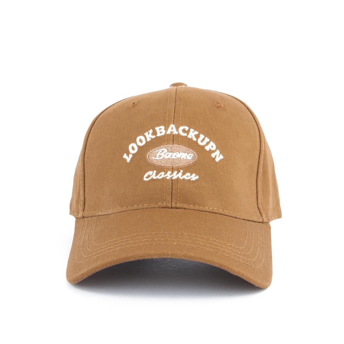 LookBackupn Classic Baseball Face Cap, 11499 - Brown