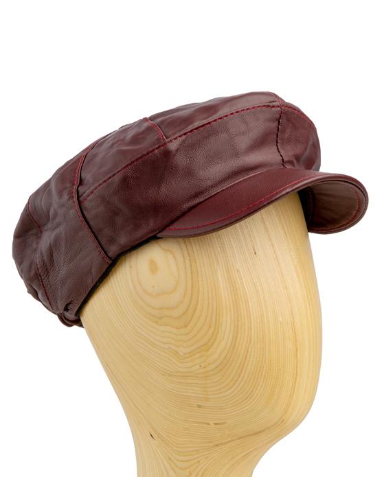  Leather flat cap, unisex flat cap, stylish headwear.