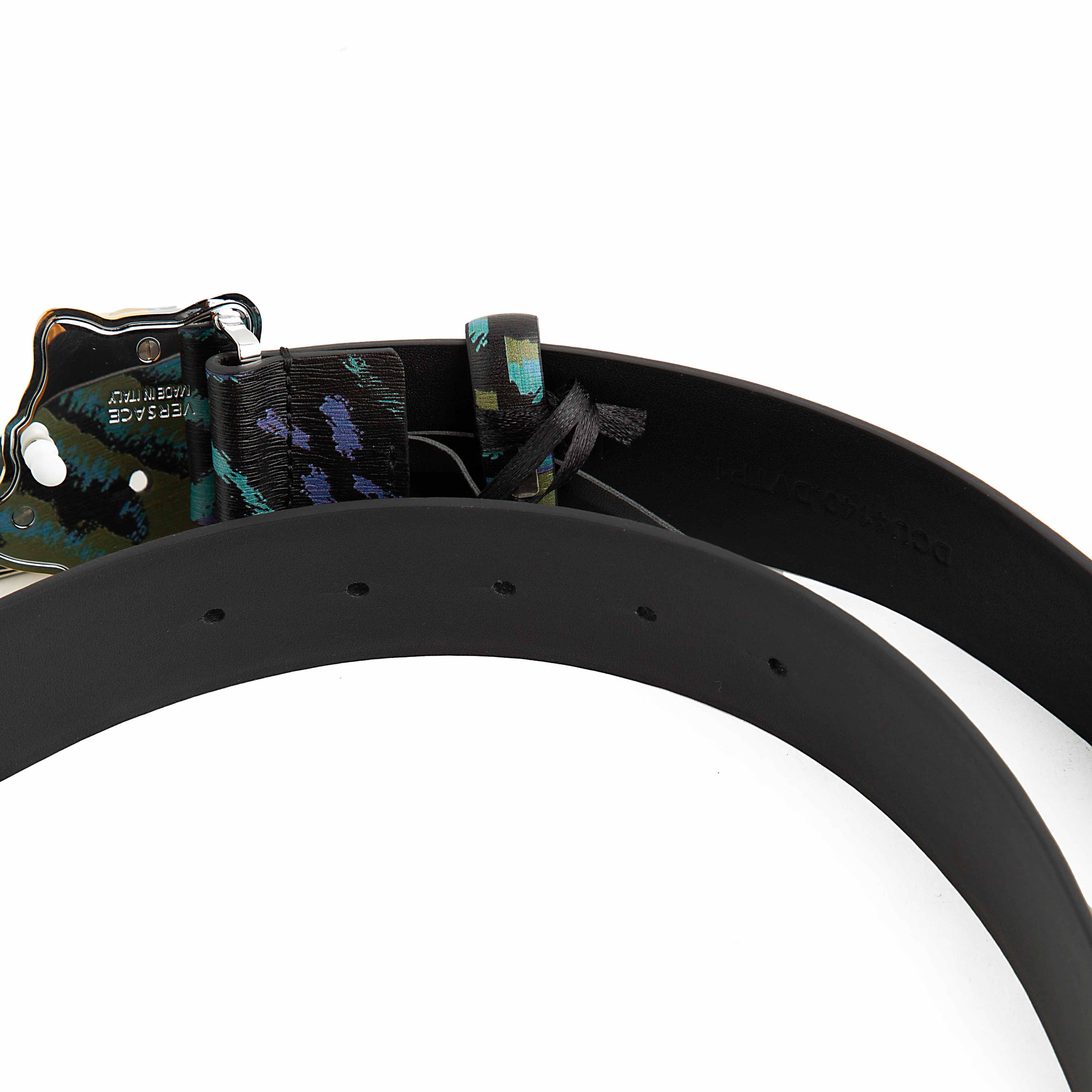 This statement accessory blends bold contemporary art with high-fashion heritage.