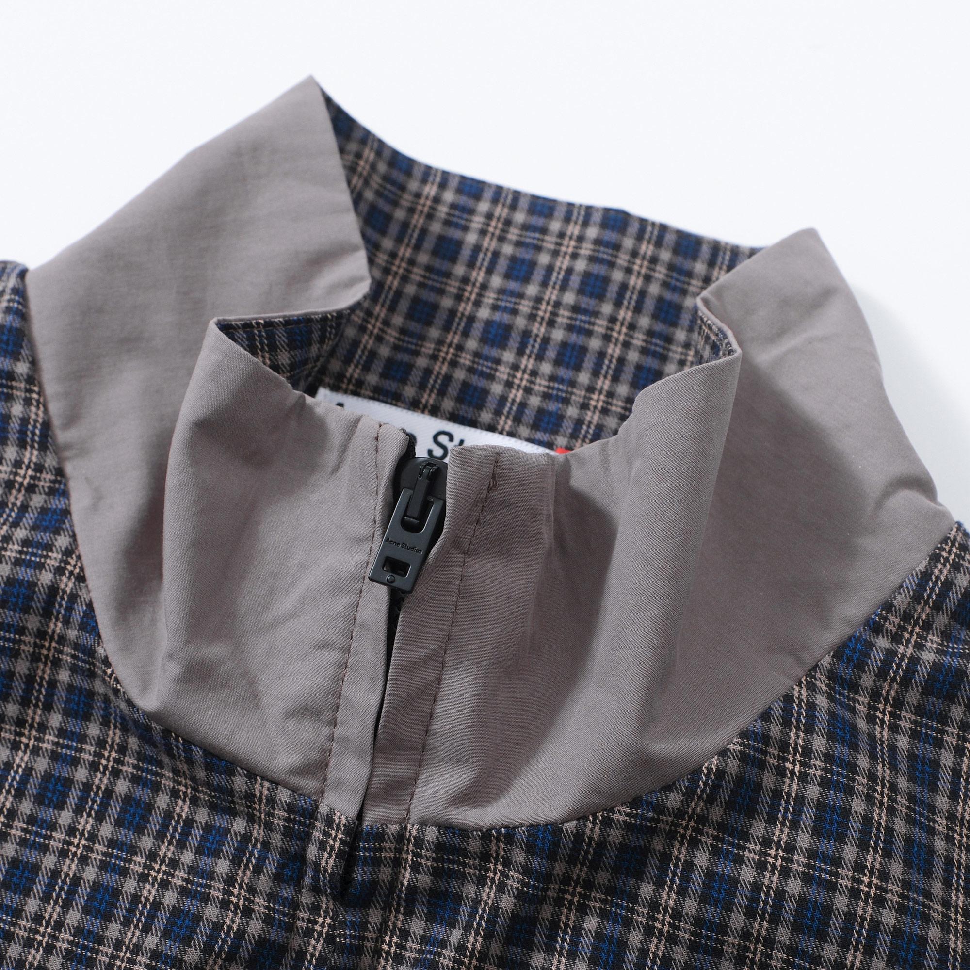 Acne Studios Plaid Check Half-Zip Track Jacket - Stockholm