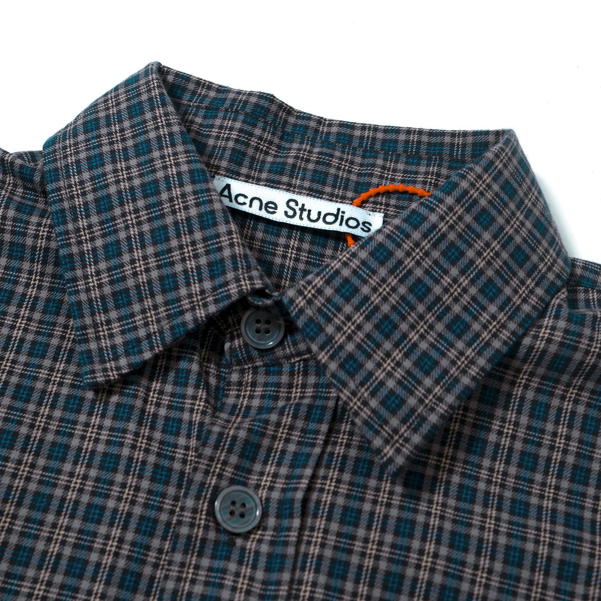 Acne Studios Men's Patchwork Plaid Shirt - Contrast Panels