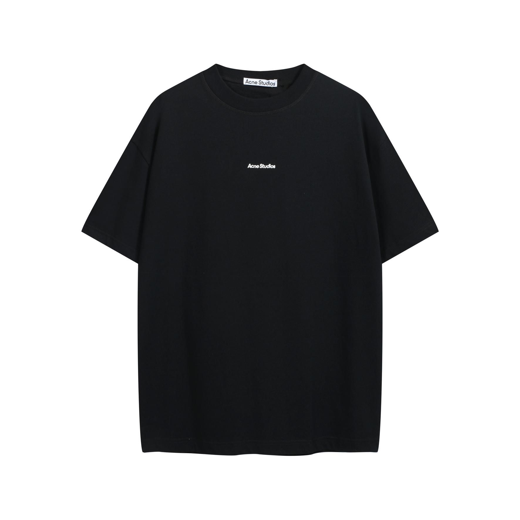 Acne Studios Black Logo T-Shirt - Unisex Relaxed Fit Tee