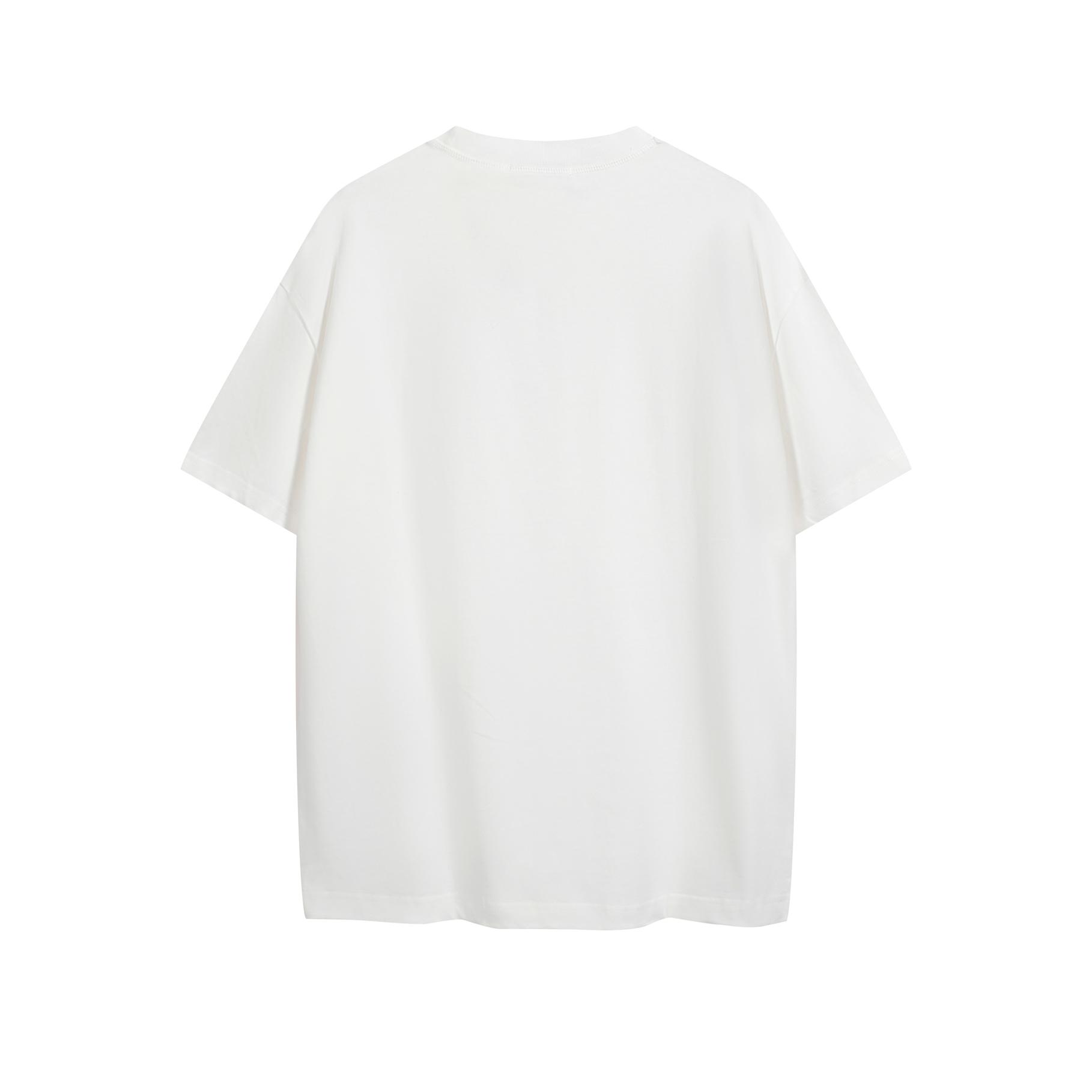 Acne Studios 1996 Logo T-Shirt - White, Pink Print, Unisex Fit