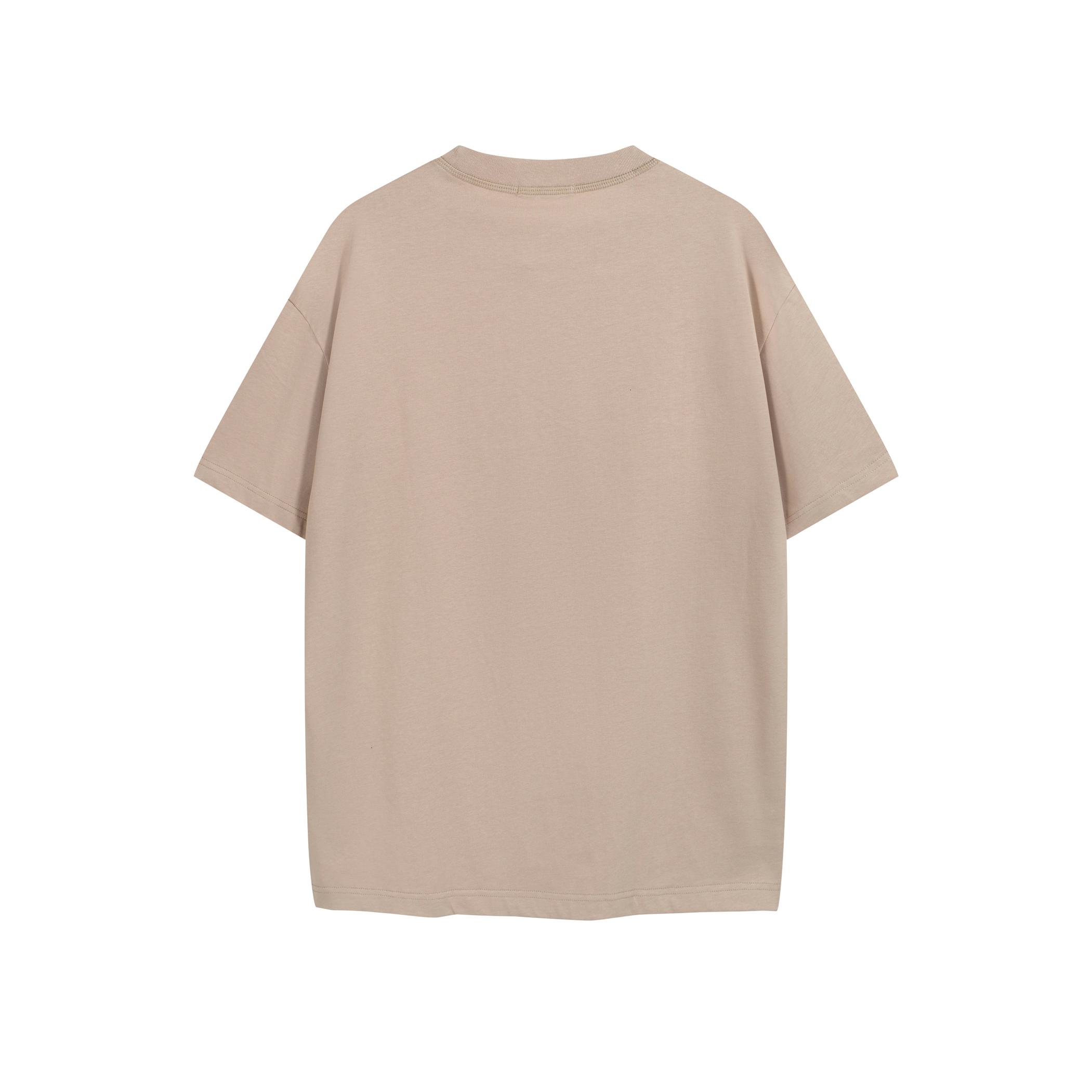 Acne Studios Relaxed Fit Logo T-Shirt (Black & Oat Beige)