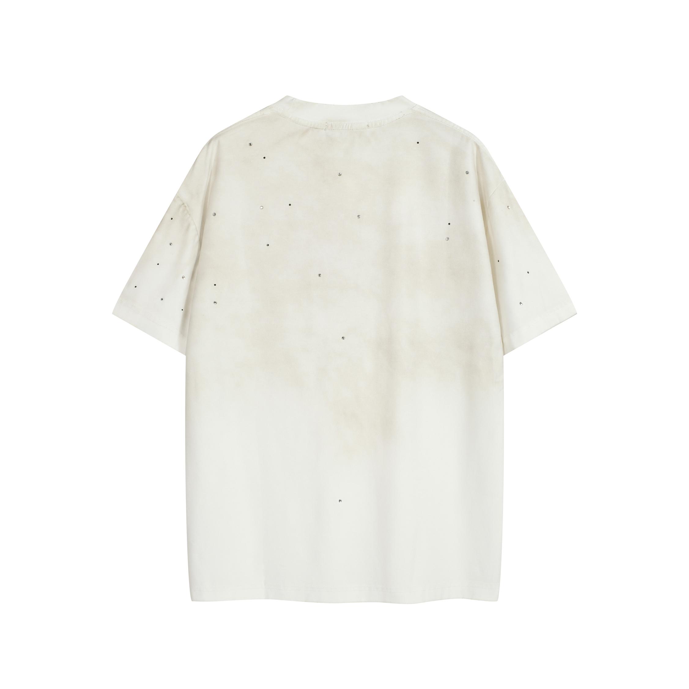 Acne Studios Light Blue Sprayed 1996 Logo T-Shirt - Unisex