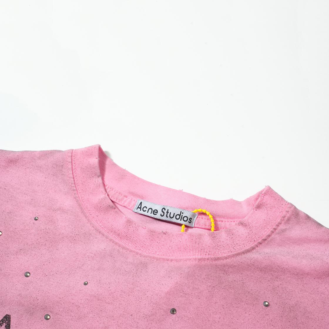 Acne Studios Rhinestone 1996 T-Shirt - Grey Melange, Unisex