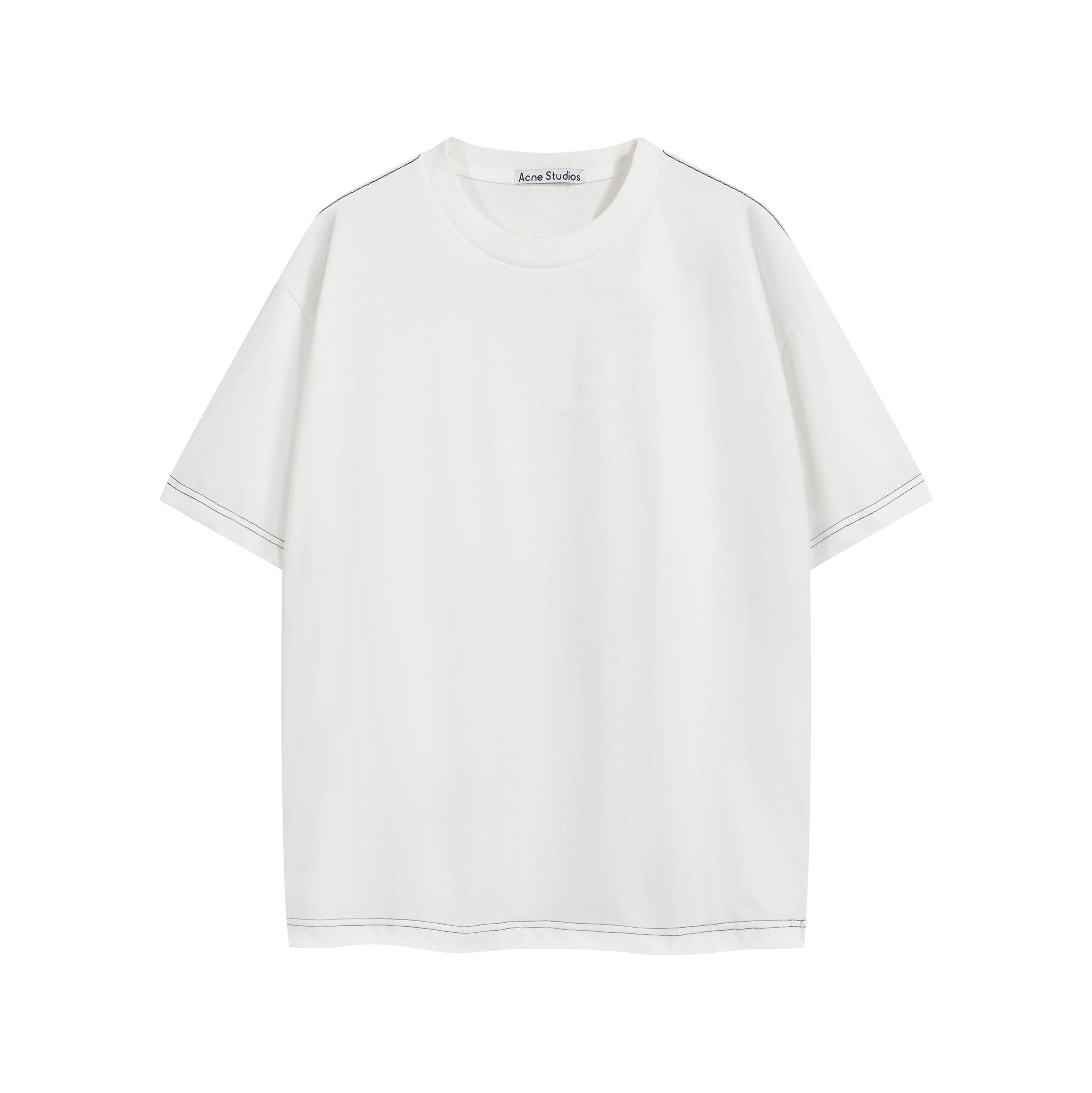 Acne Studios Rhinestone 1996 T-Shirt - White, Unisex Relaxed Fit