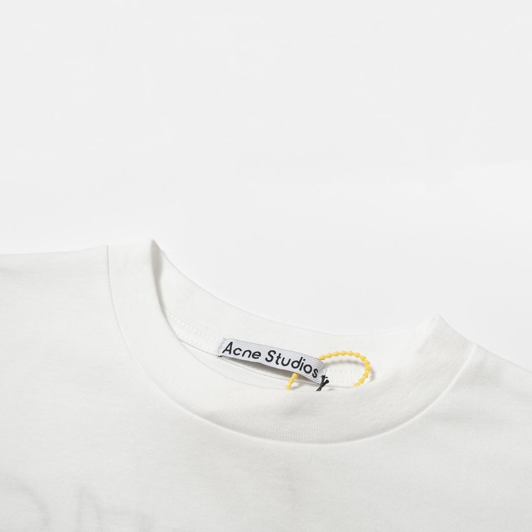 Acne Studios Rhinestone 1996 T-Shirt - White, Unisex Relaxed Fit