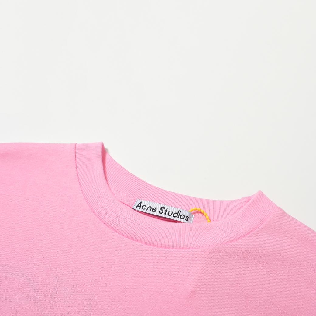 Acne Studios Bright Pink Oversized T-Shirt | Contrast Stitch