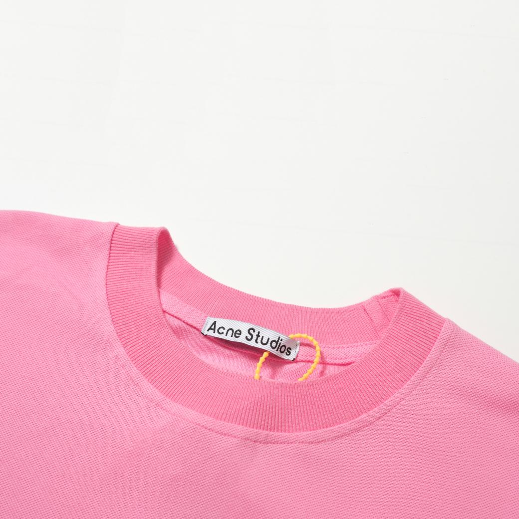 Acne Studios Script Logo Long-Sleeve Top Bright Pink