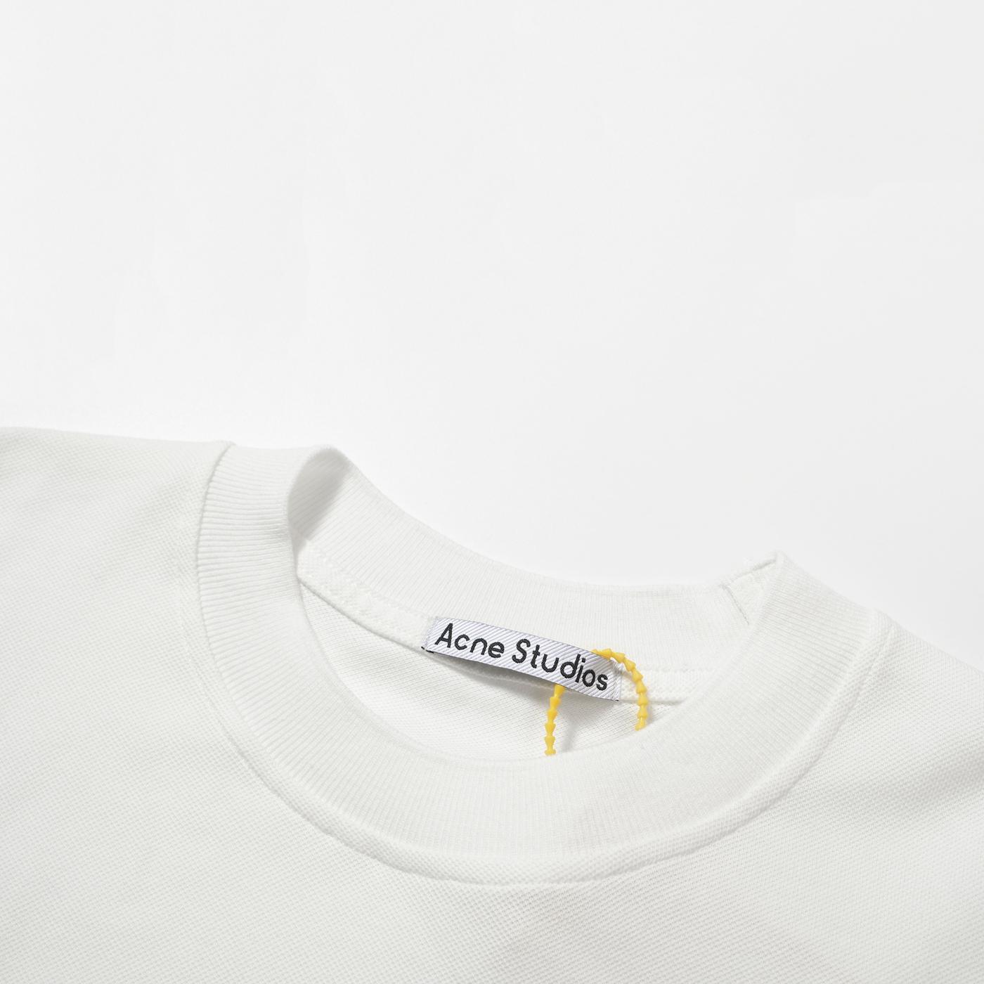 Acne Studios Optic White Logo Long-Sleeve T-Shirt - Unisex