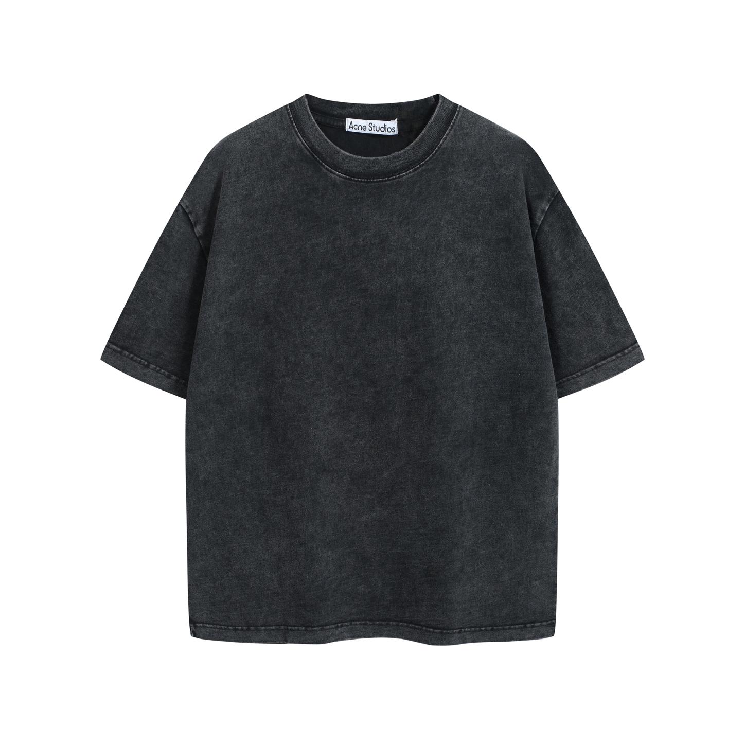 Acne Studios Off White Contrast Stitching T-Shirt - Unisex
