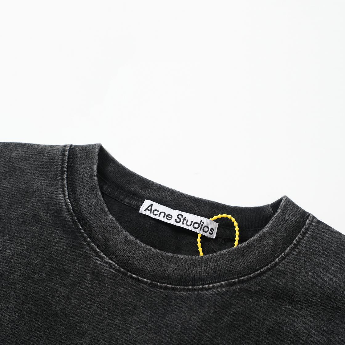 Acne Studios Off White Contrast Stitching T-Shirt - Unisex
