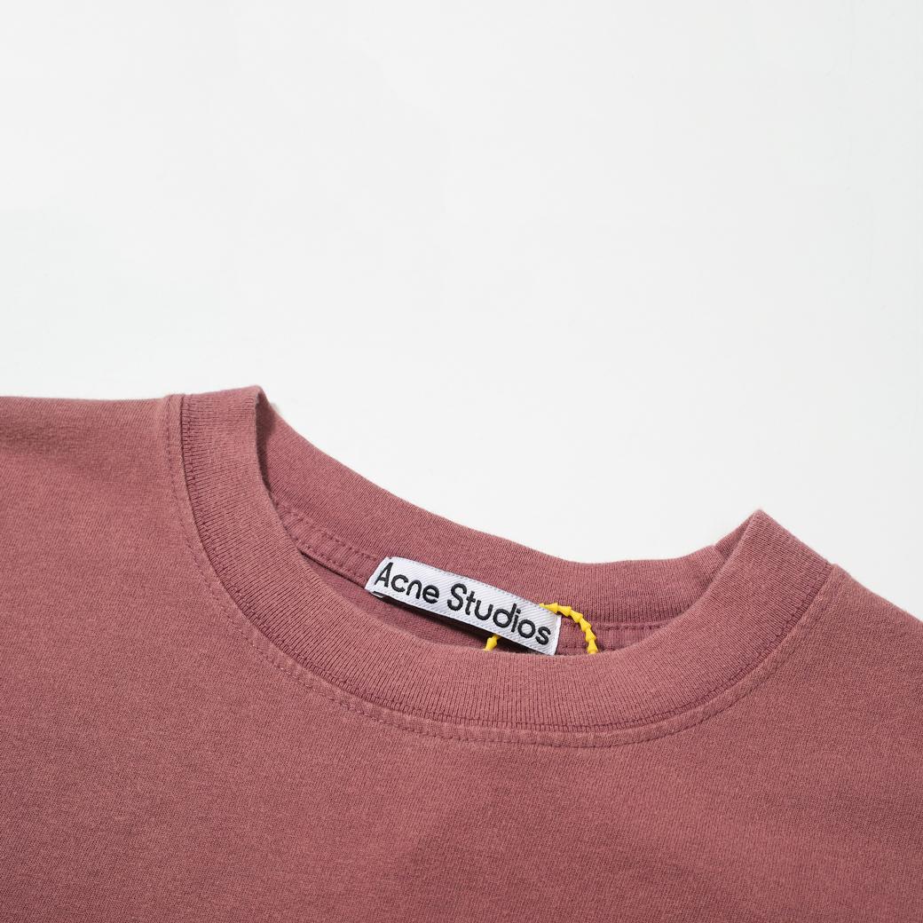 Acne Studios Relaxed Fit T-Shirt - Garment Dyed Dusty Pink