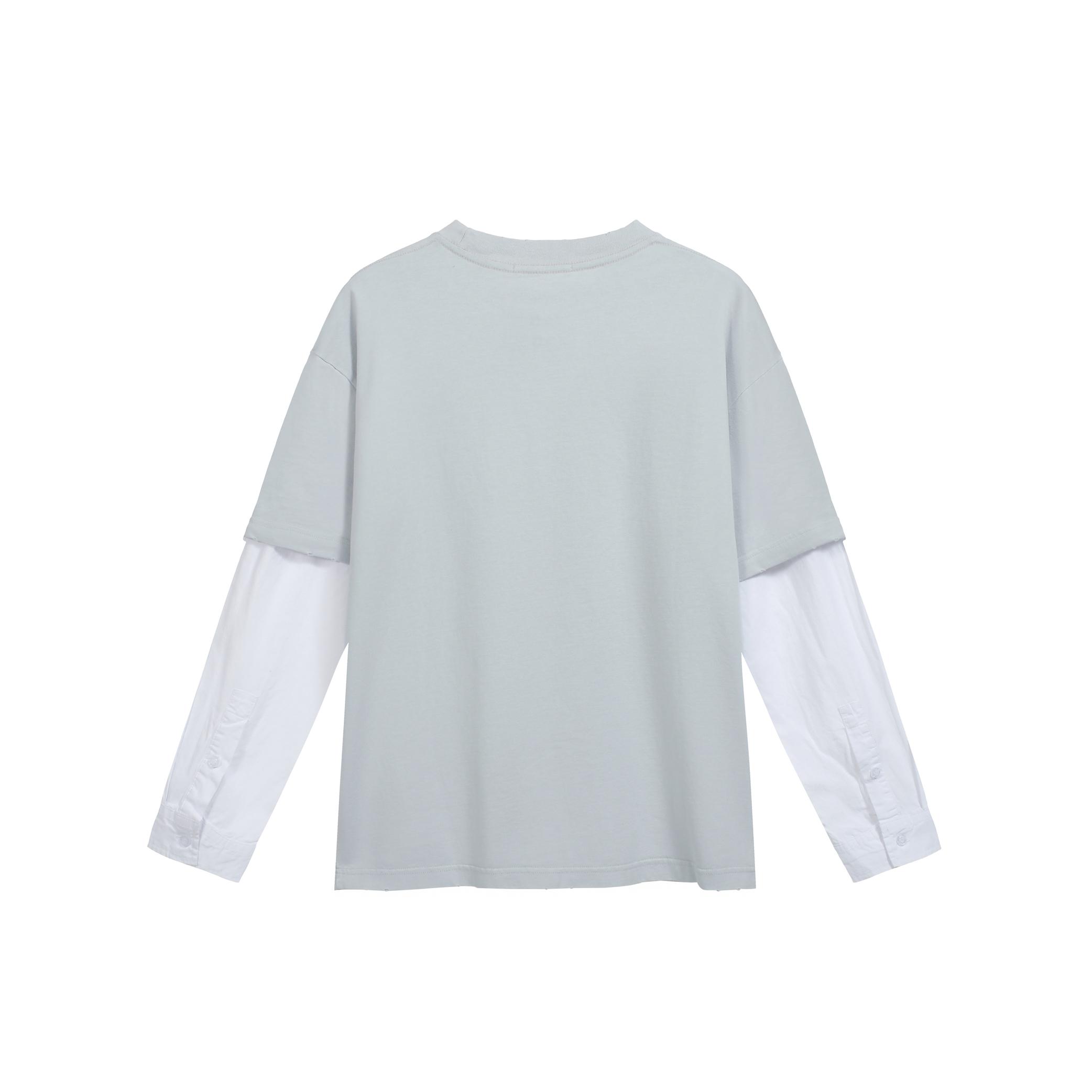 Acne Studios Layered Vintage Label Print Long Sleeve T-Shirt