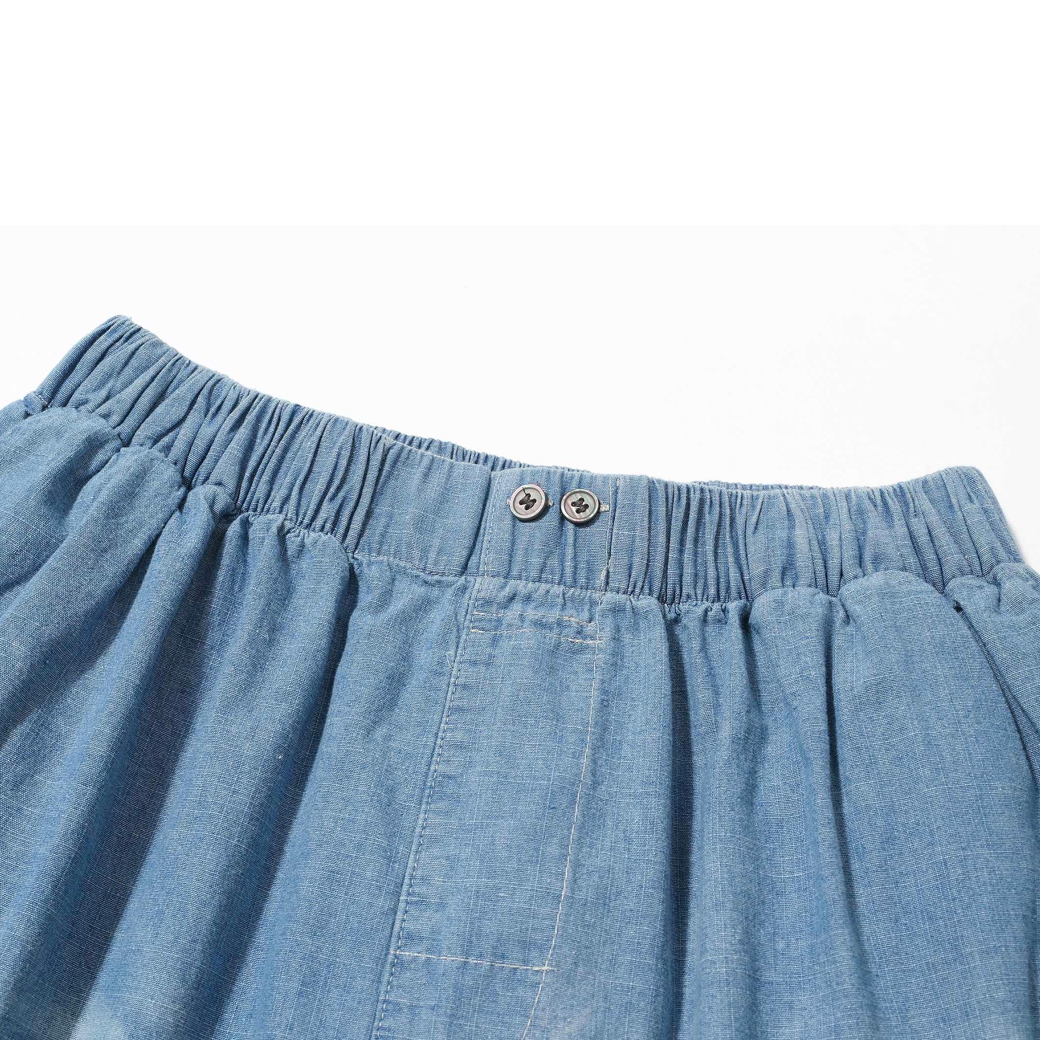 Acne Studios Elasticated Light Blue Denim Shorts - Pull-On Fit