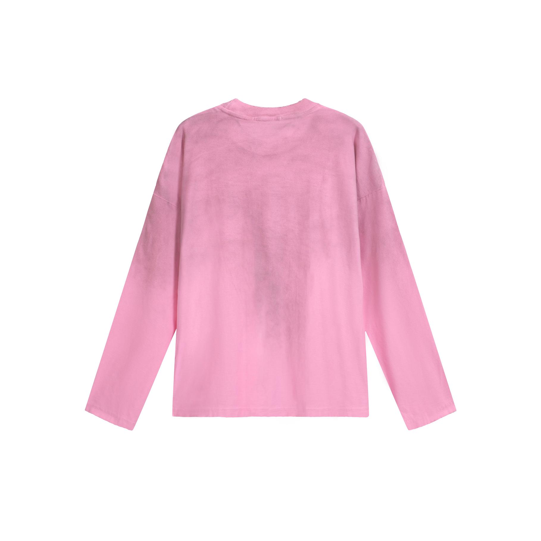 Acne Studios Unisex Washed Pink '1996' Logo Long-Sleeve Tee