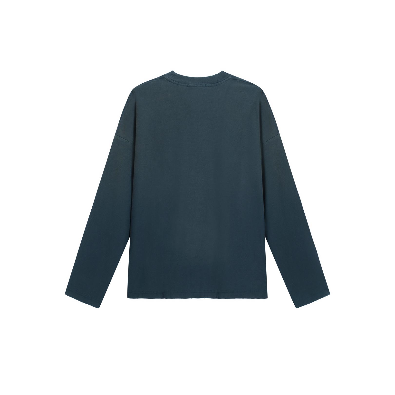 Acne Studios Unisex Washed Green '1996' Logo Long-Sleeve Tee