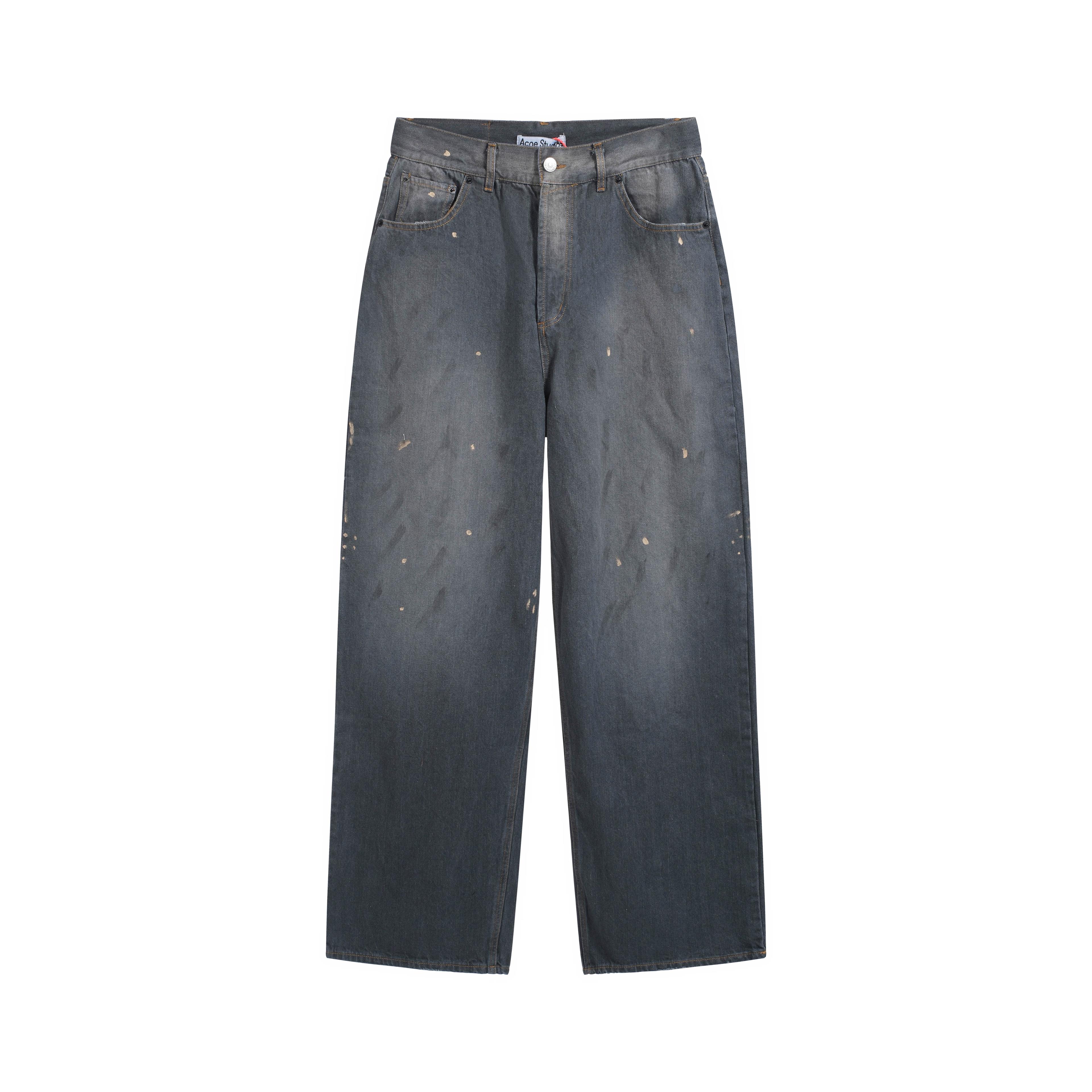 Acne Studios Vintage Wash Black Loose Fit Denim Jeans
