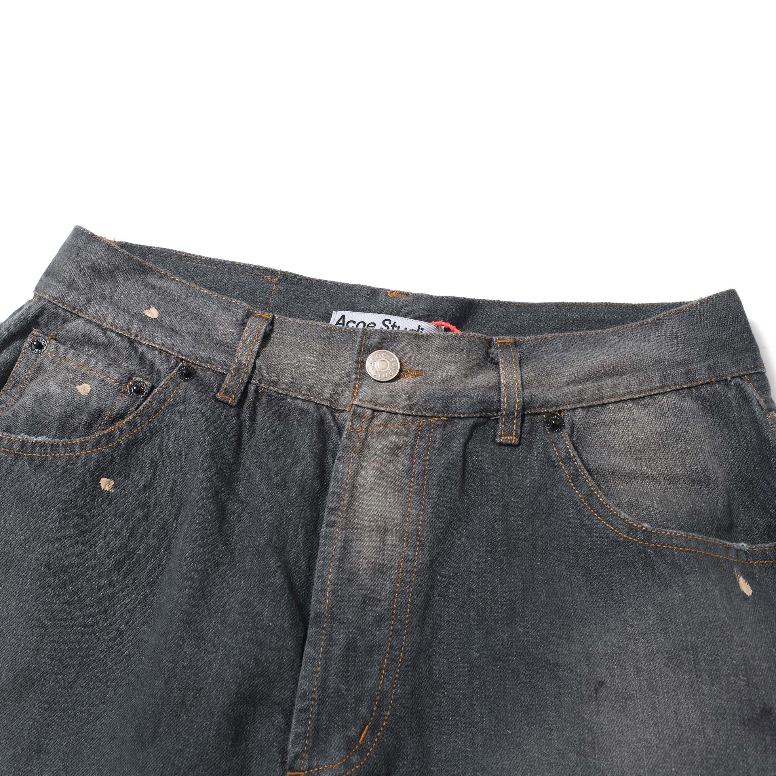 Acne Studios Vintage Wash Black Loose Fit Denim Jeans
