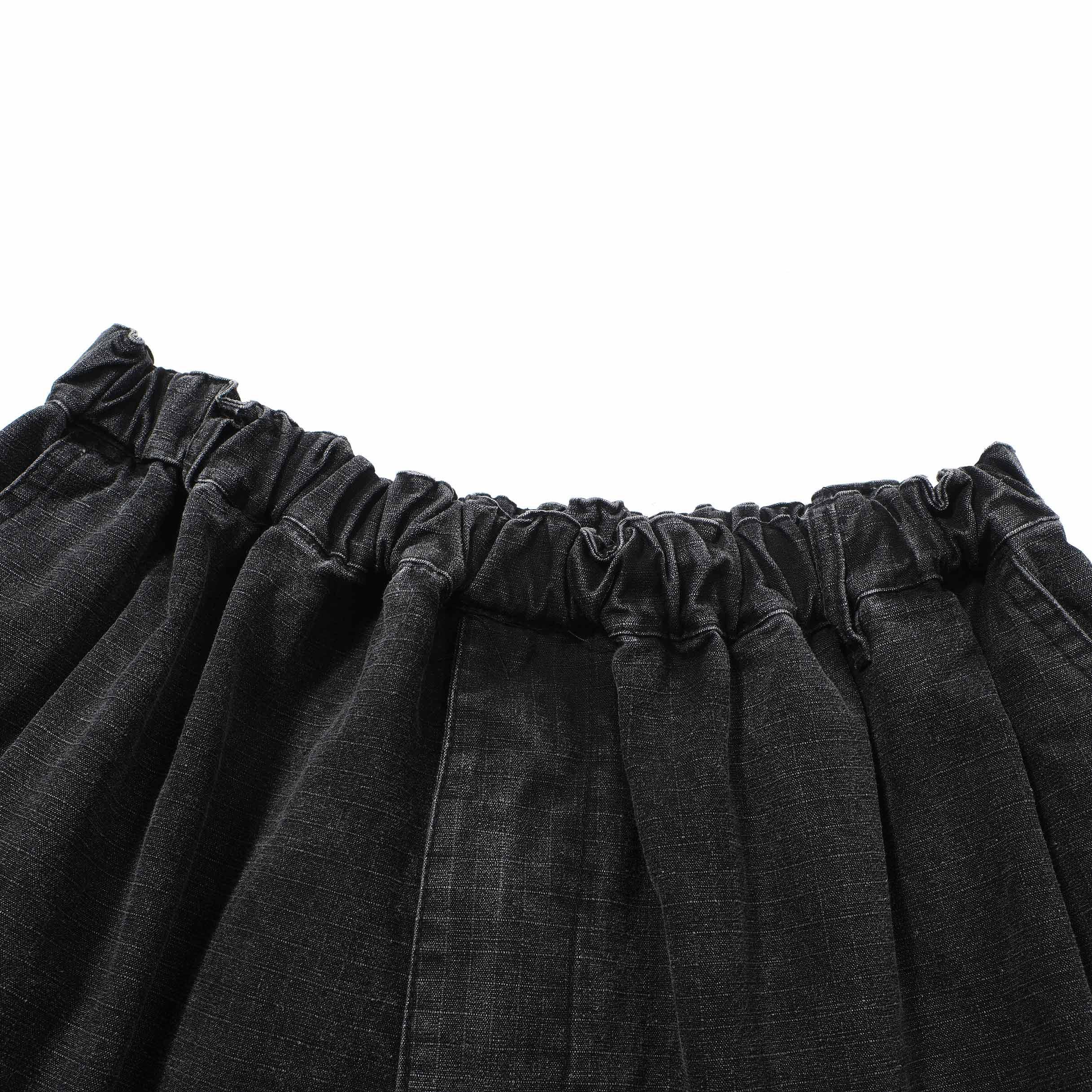 Acne Studios Washed Black Elasticated Cargo Denim Shorts