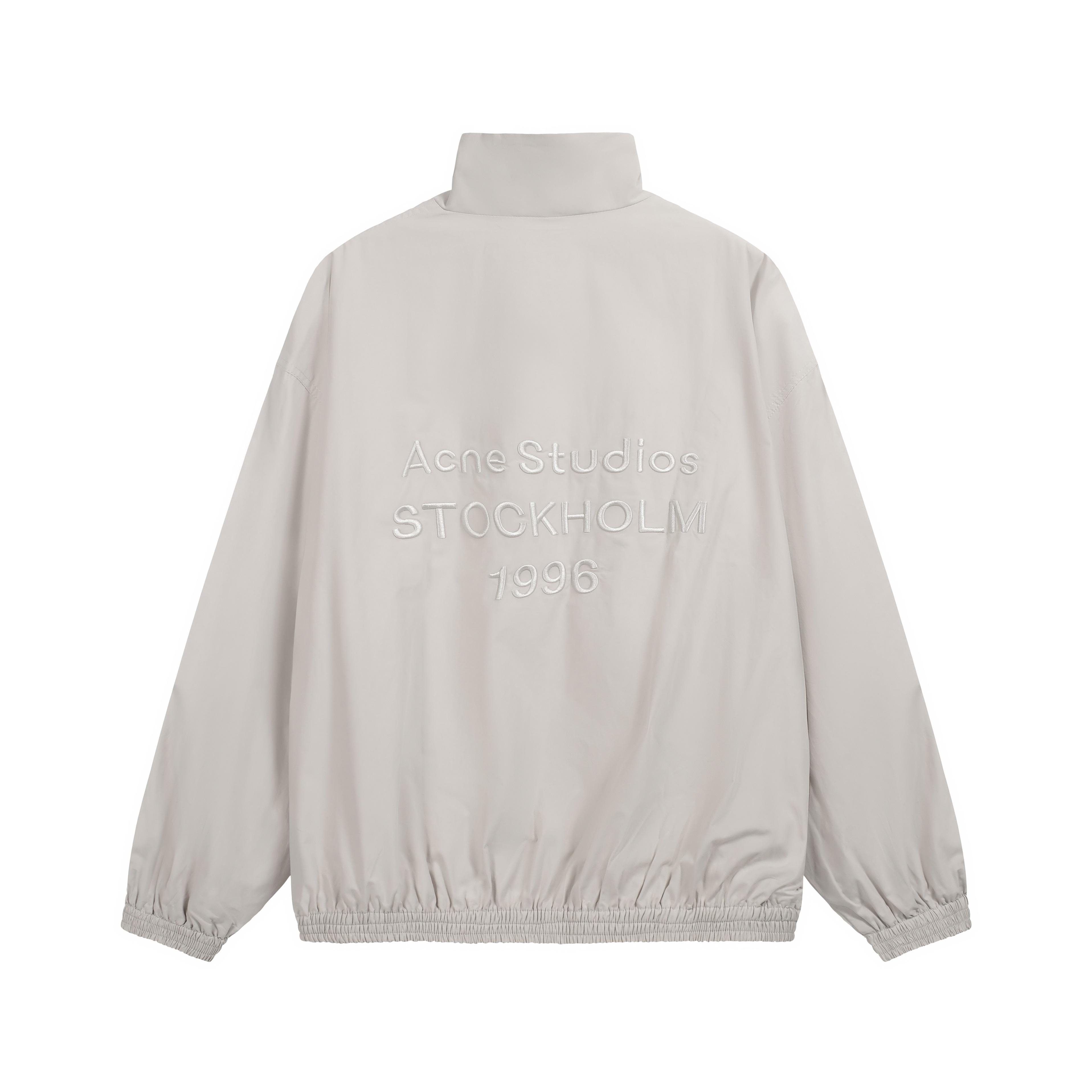 Acne Studios Unisex Minimalist Zip-Up Track Jacket