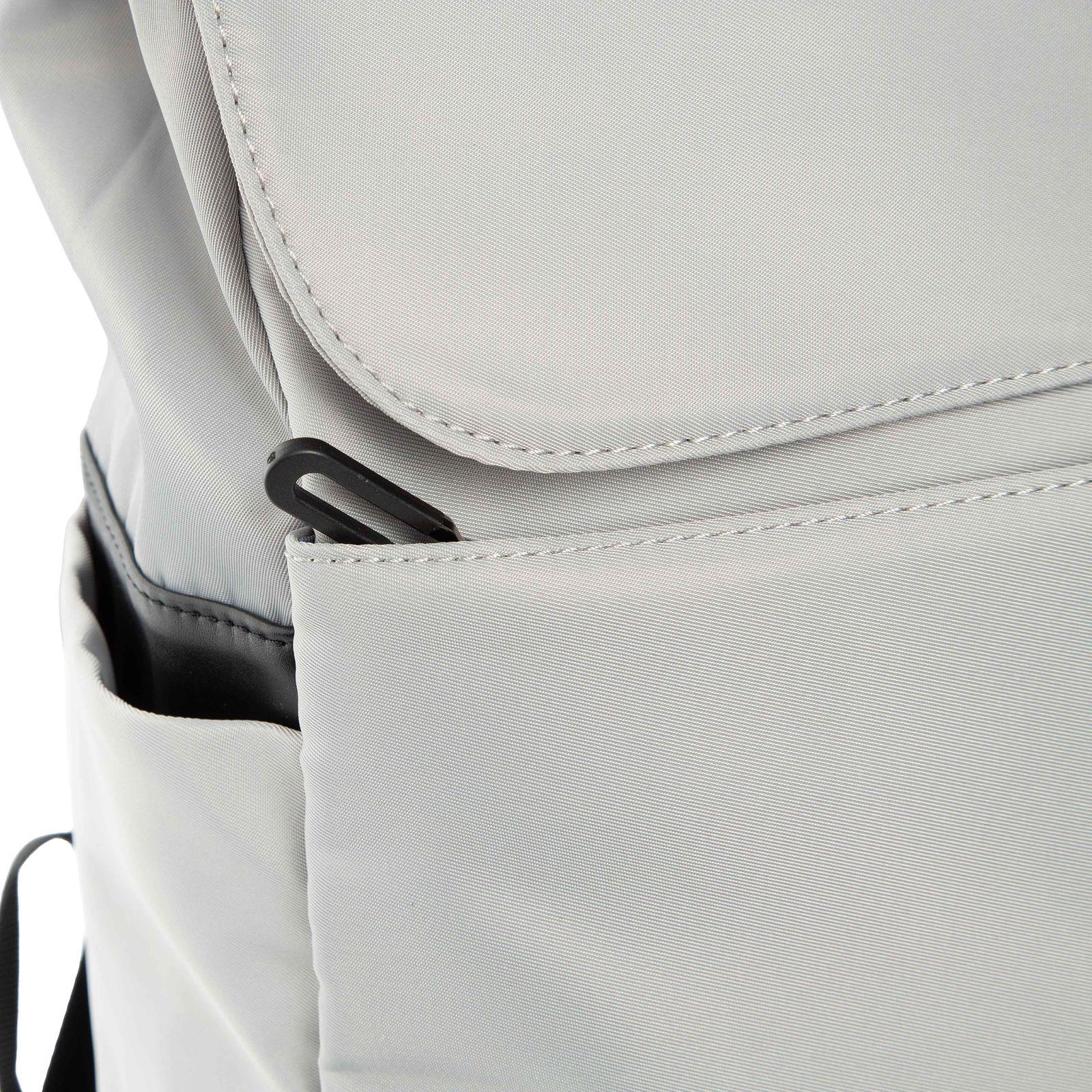 Light Grey Minimalist Flap Top Unisex Casual Backpack