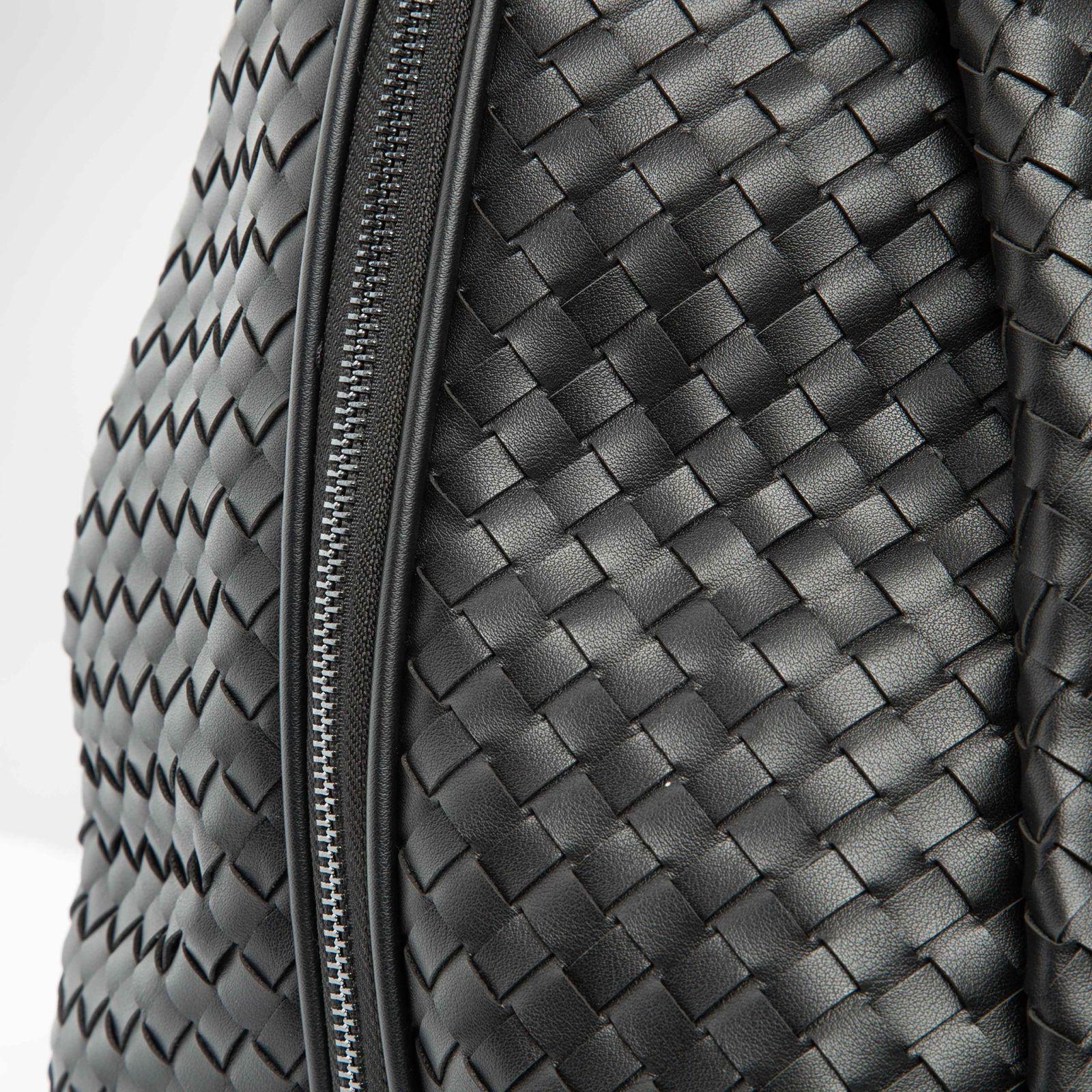 Bottega Veneta Intrecciato Black Leather Weekender Bag