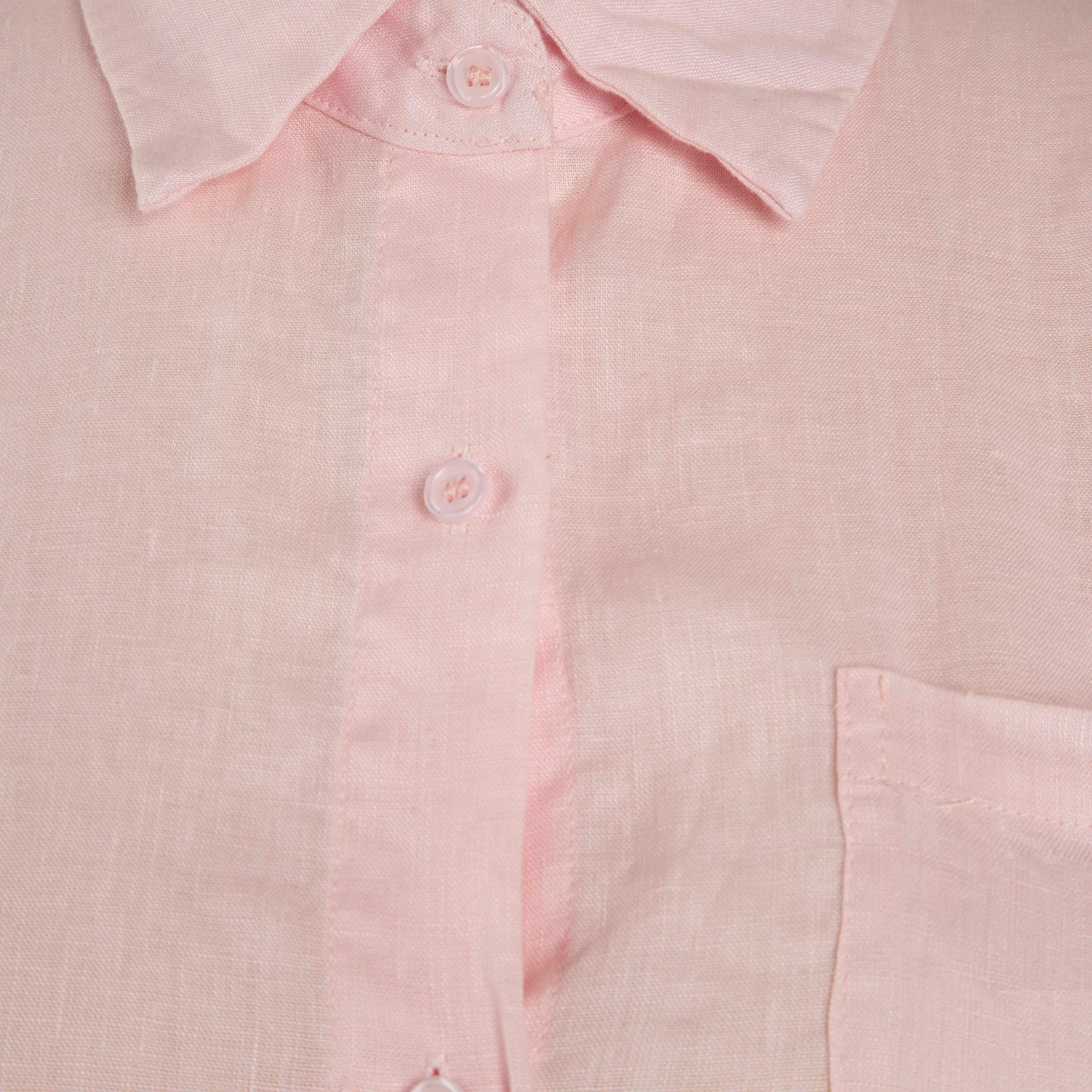 Pink Linen Maxi Shirt Dress | Designer Gown by Agu & Sons Ltd