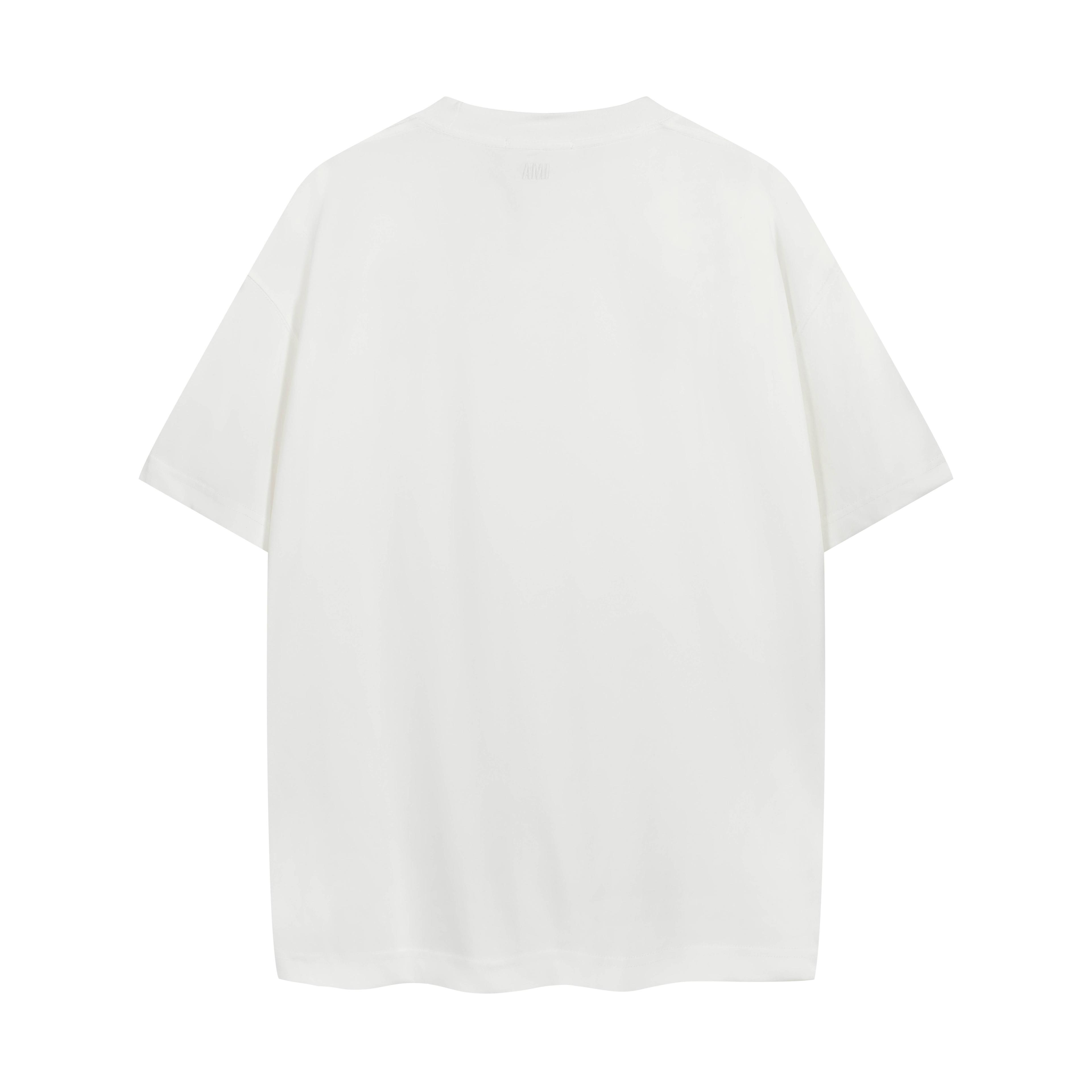 AMI Paris Ami De Coeur T-Shirt - White Red Heart Unisex Tee