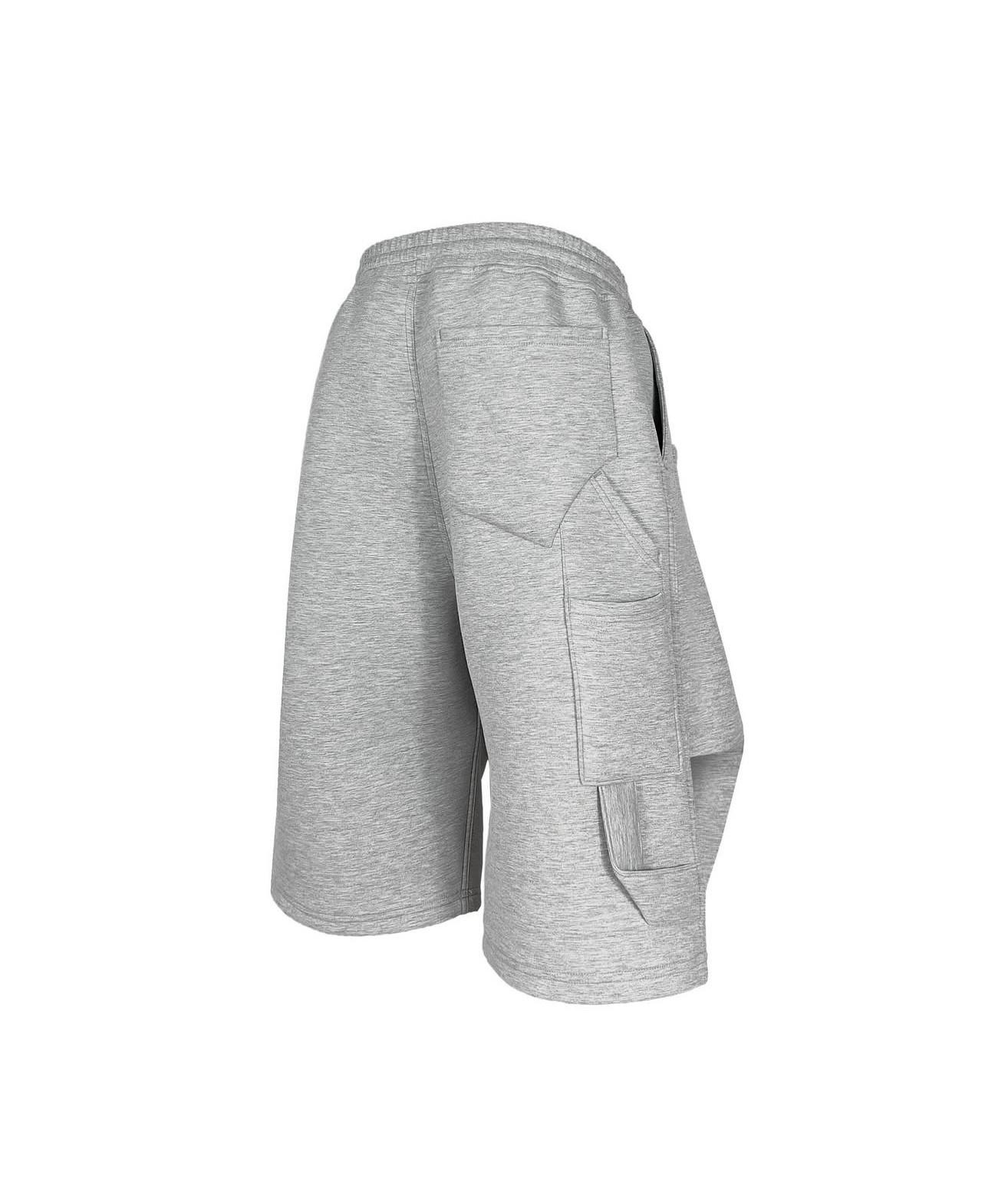 Heather Grey Fleece Cargo Shorts | Oversized Sweat Shorts
