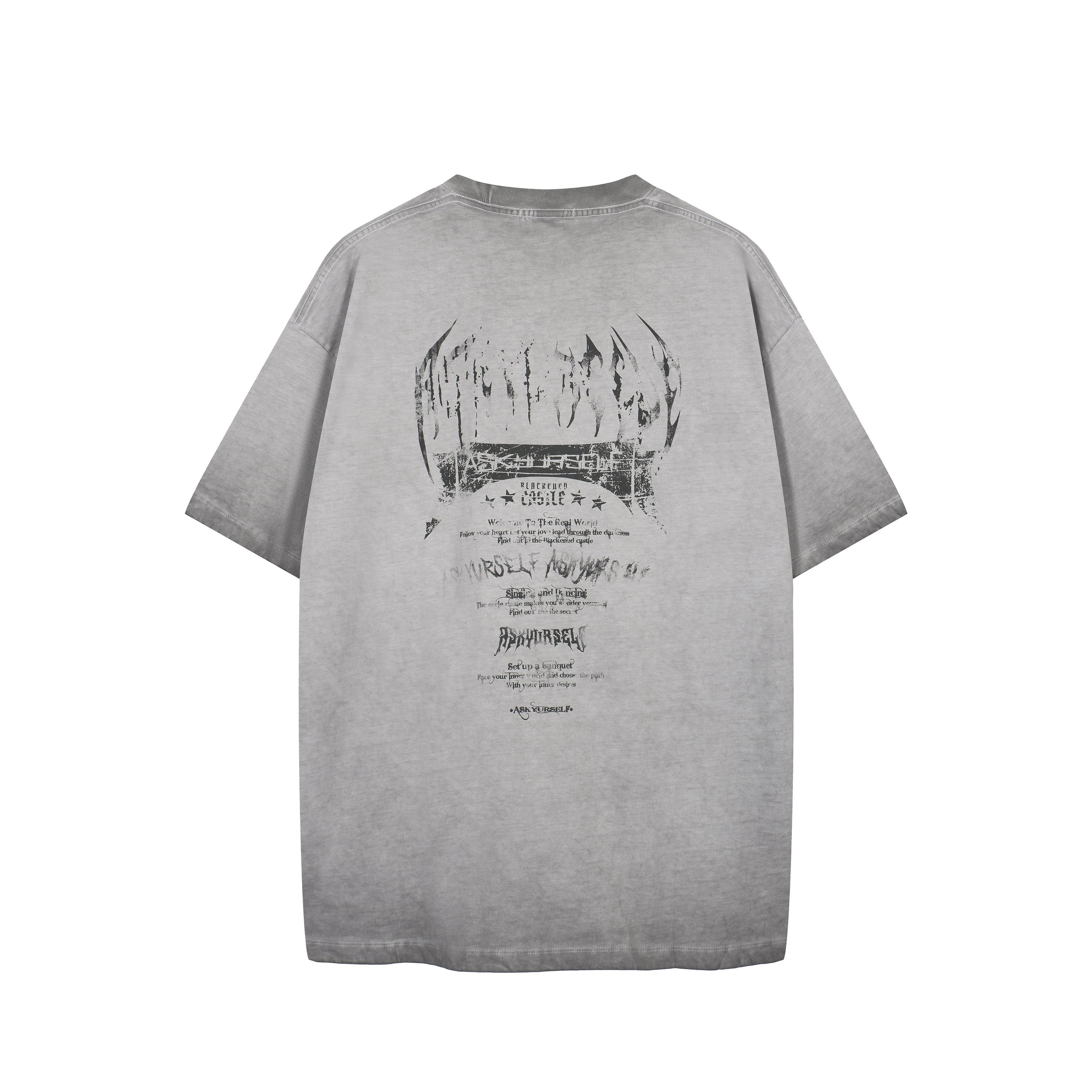 Unisex Vintage Washed Oversized T-Shirt - Faded Grey