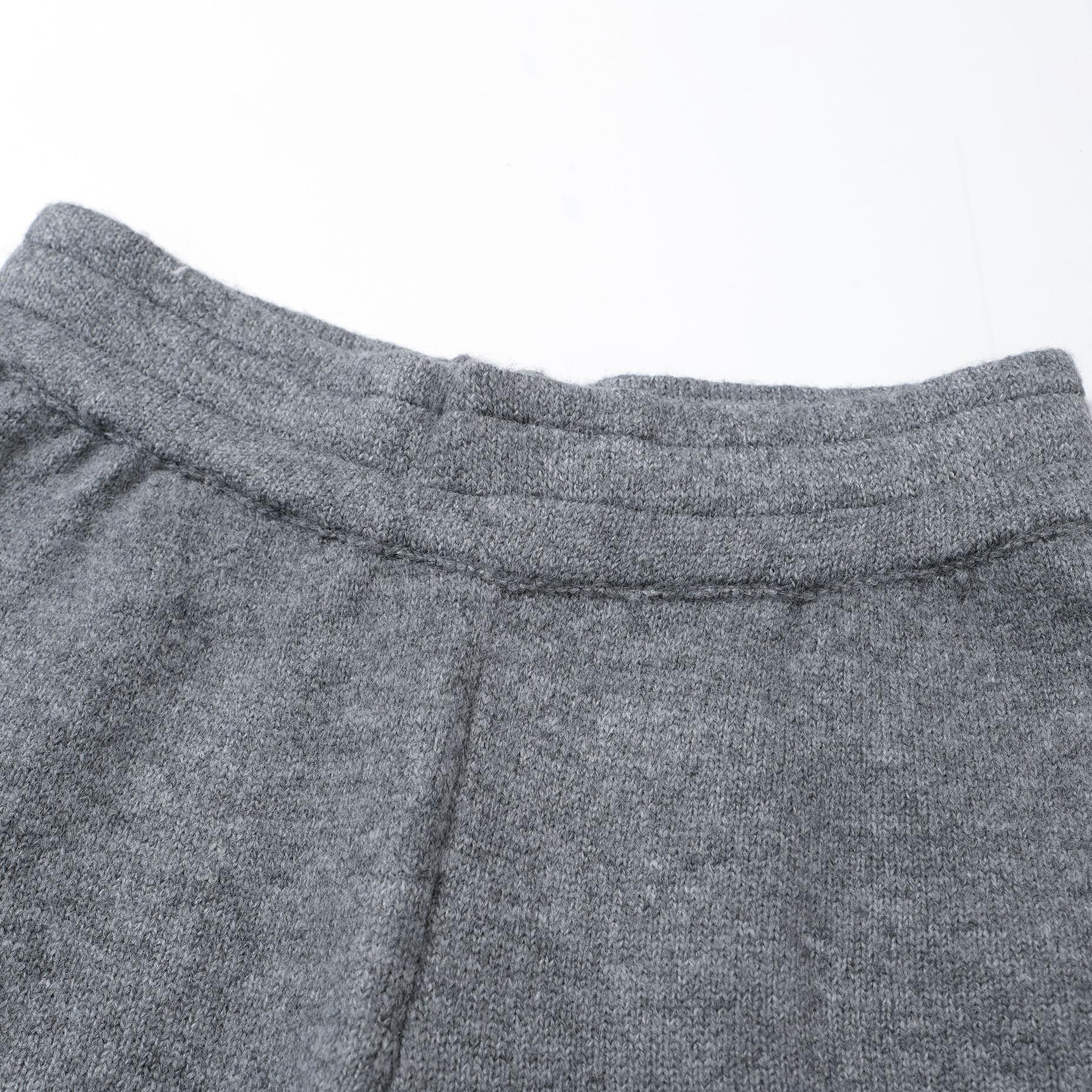 CB Monogram Knit Terry Cloth Shorts - Heather Grey Relaxed Fit