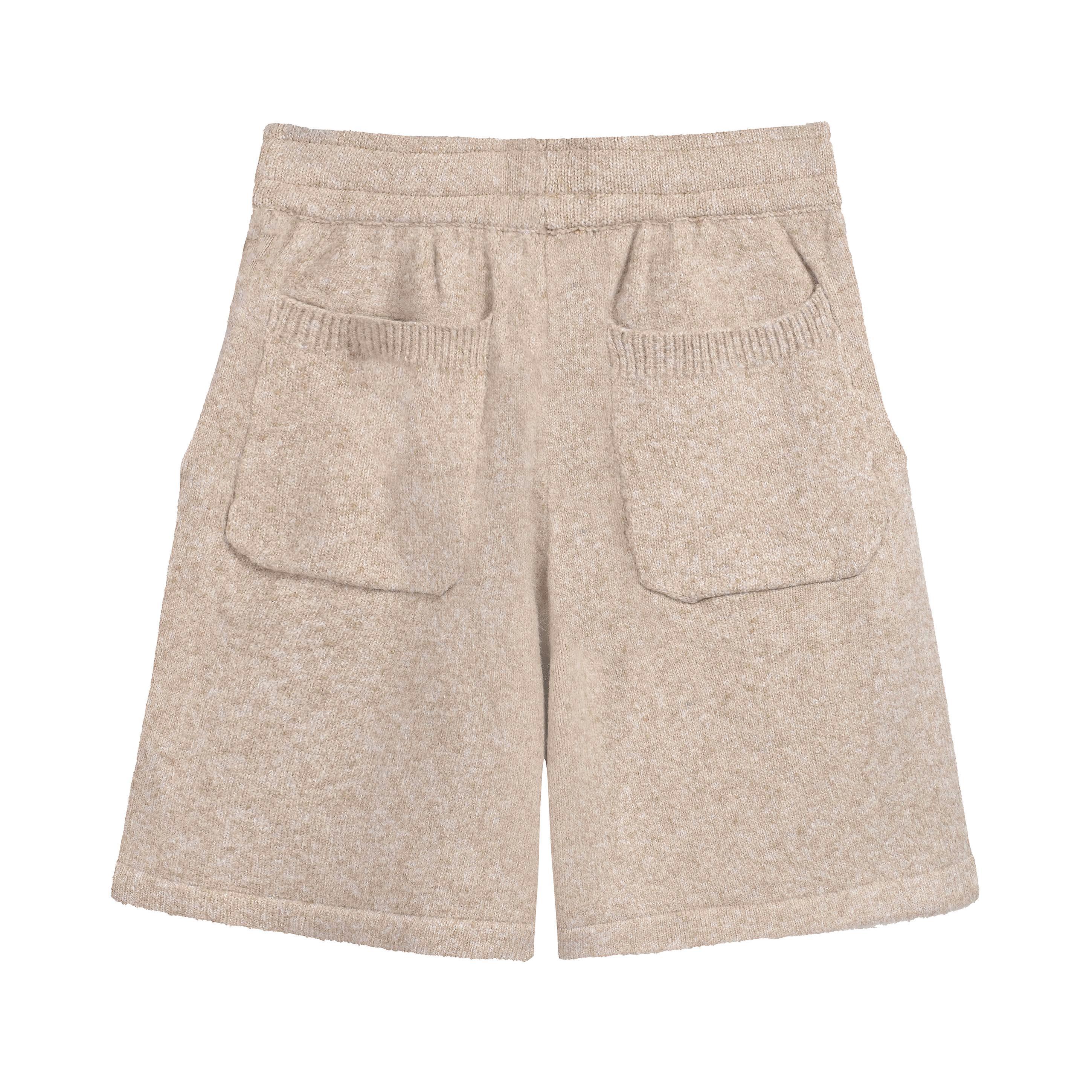 Light Beige CB Knit Terry Cloth Shorts - Black Monogram