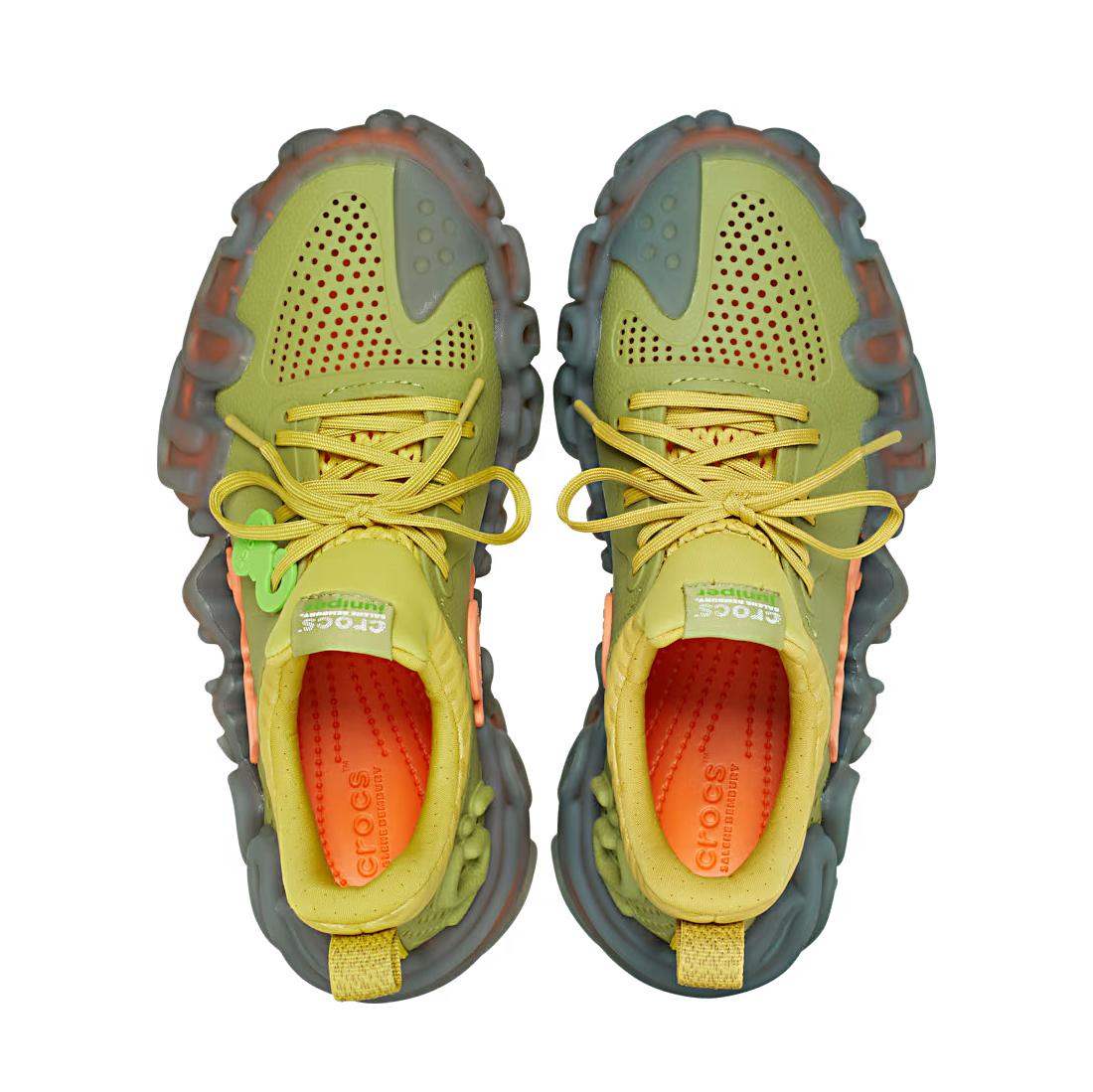 Salehe Bembury x Crocs Juniper  Sneaker. Experience unique design, breathable comfort, and fingerprint traction.