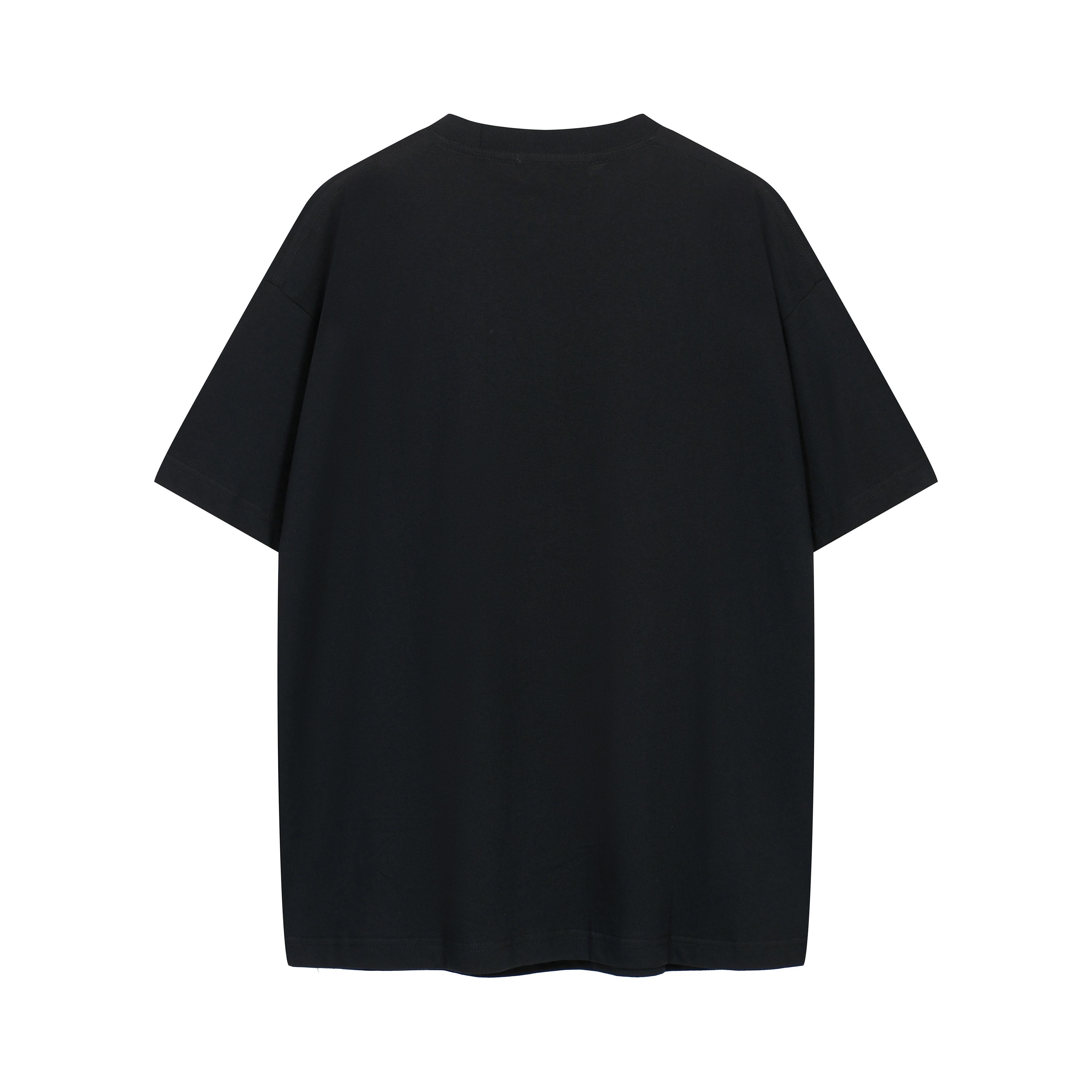 Unisex Oversized Black T-Shirt with Metal Graphic Logo