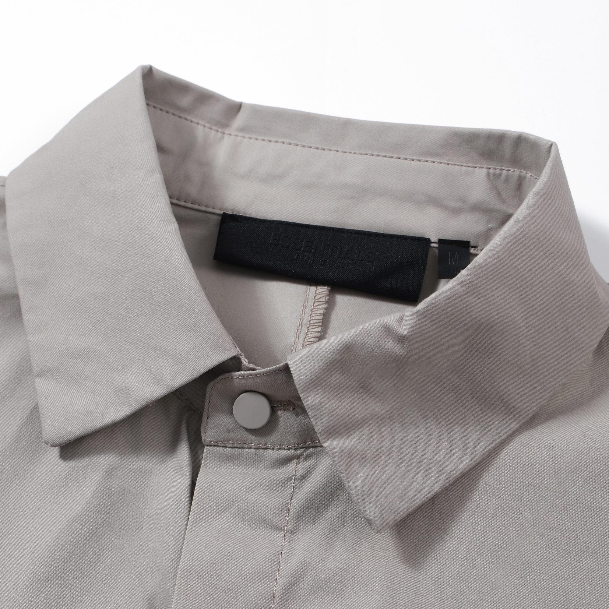 Unisex Oversized Drawstring Shirt - Pale Taupe Minimalist