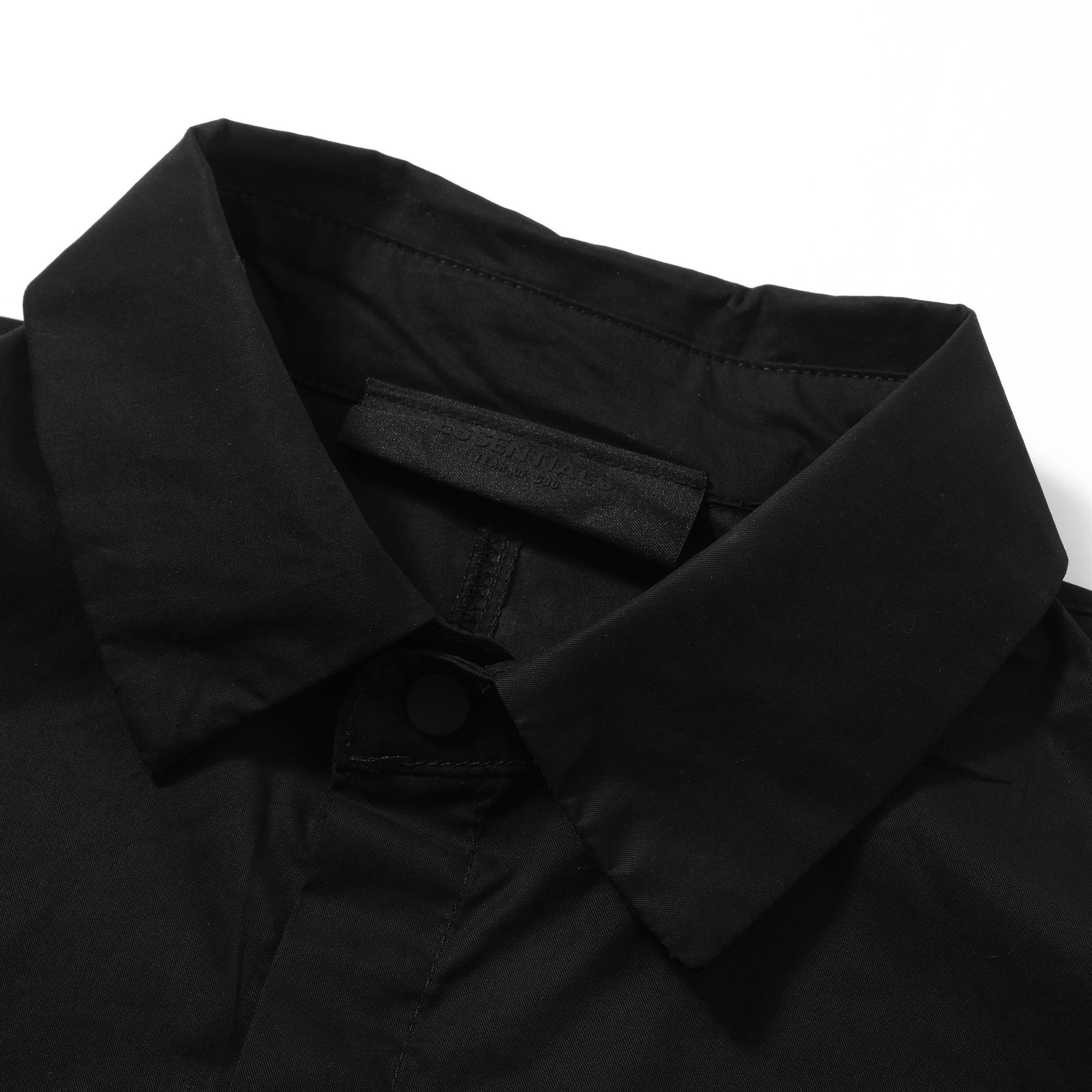 Unisex Oversized Drawstring Shirt - Black Minimalist Style