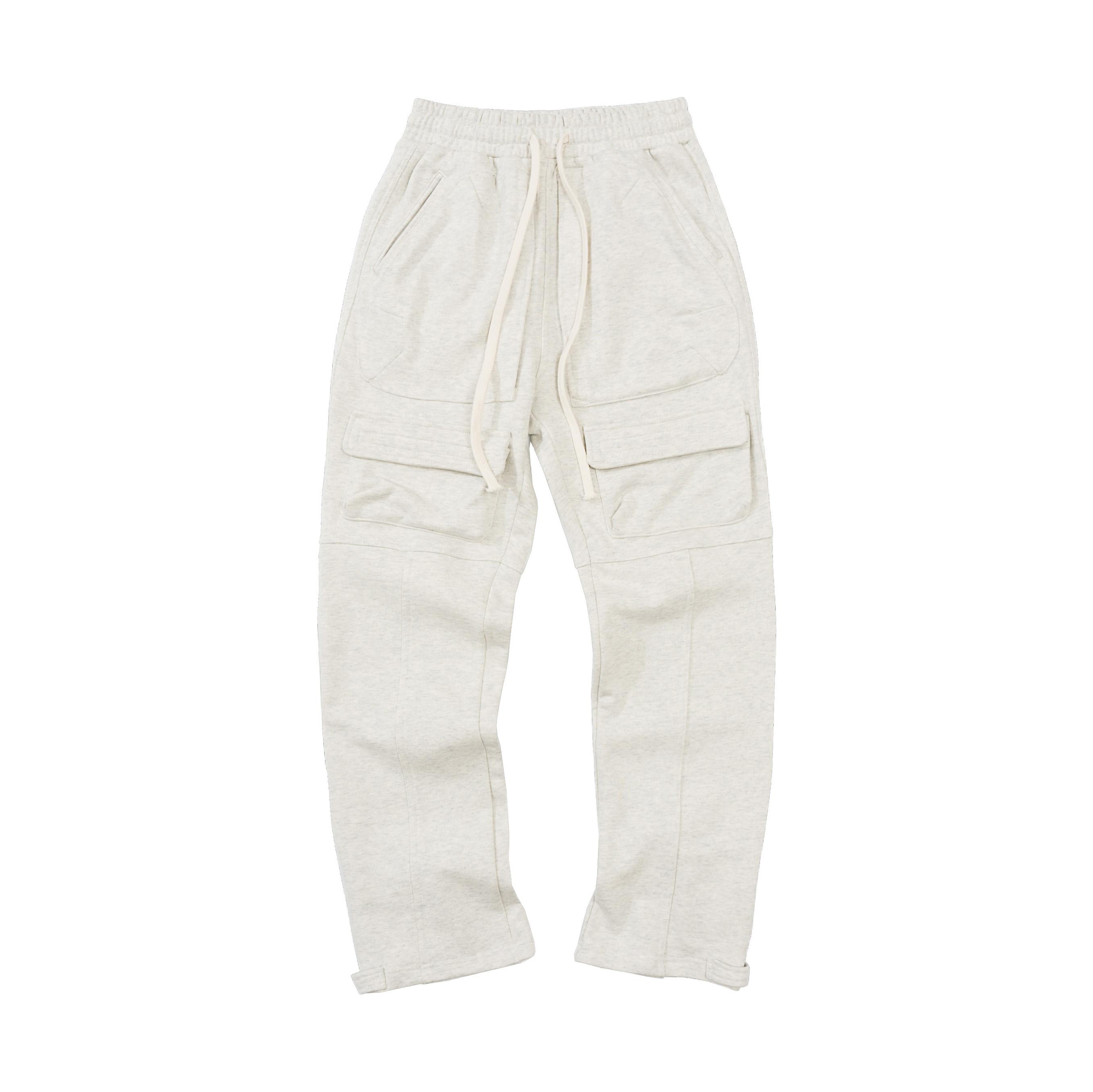 Unisex Light Grey Cargo Sweatpants - Grailz Comfort