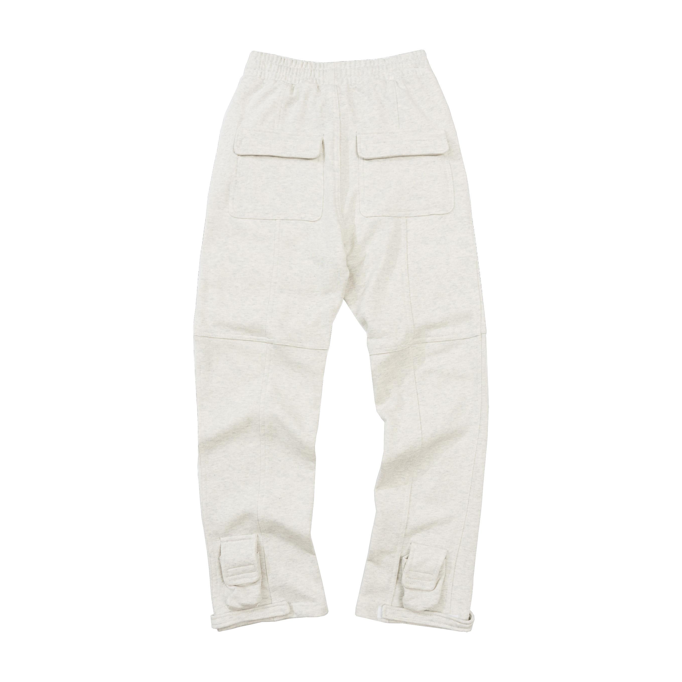 Unisex Light Grey Cargo Sweatpants - Grailz Comfort