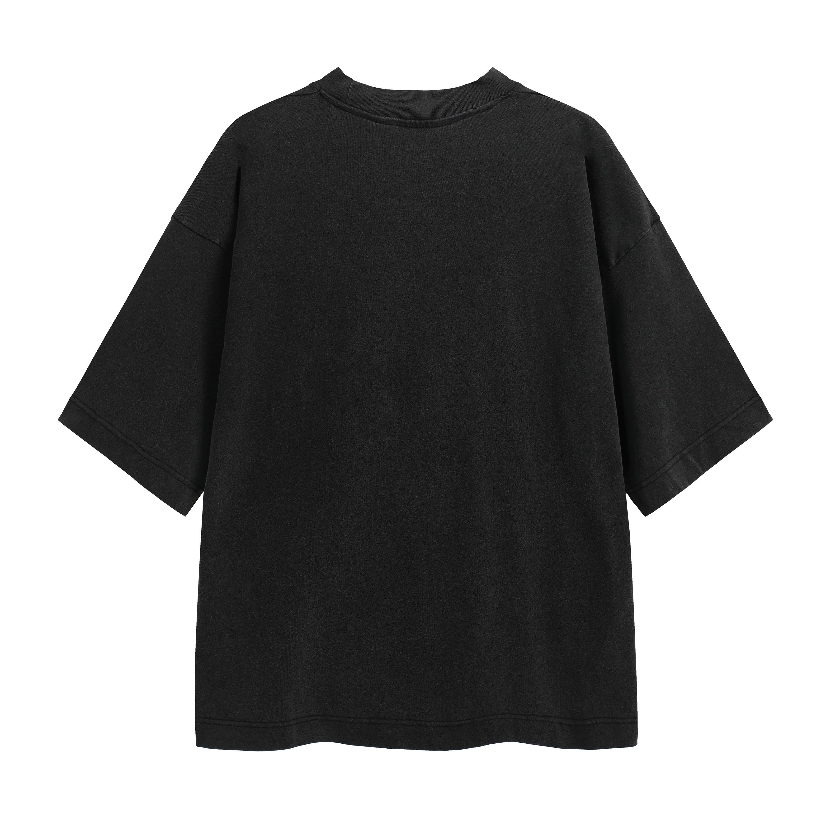 House of Errors Ragusa Ibla Black Oversized Graphic T-Shirt