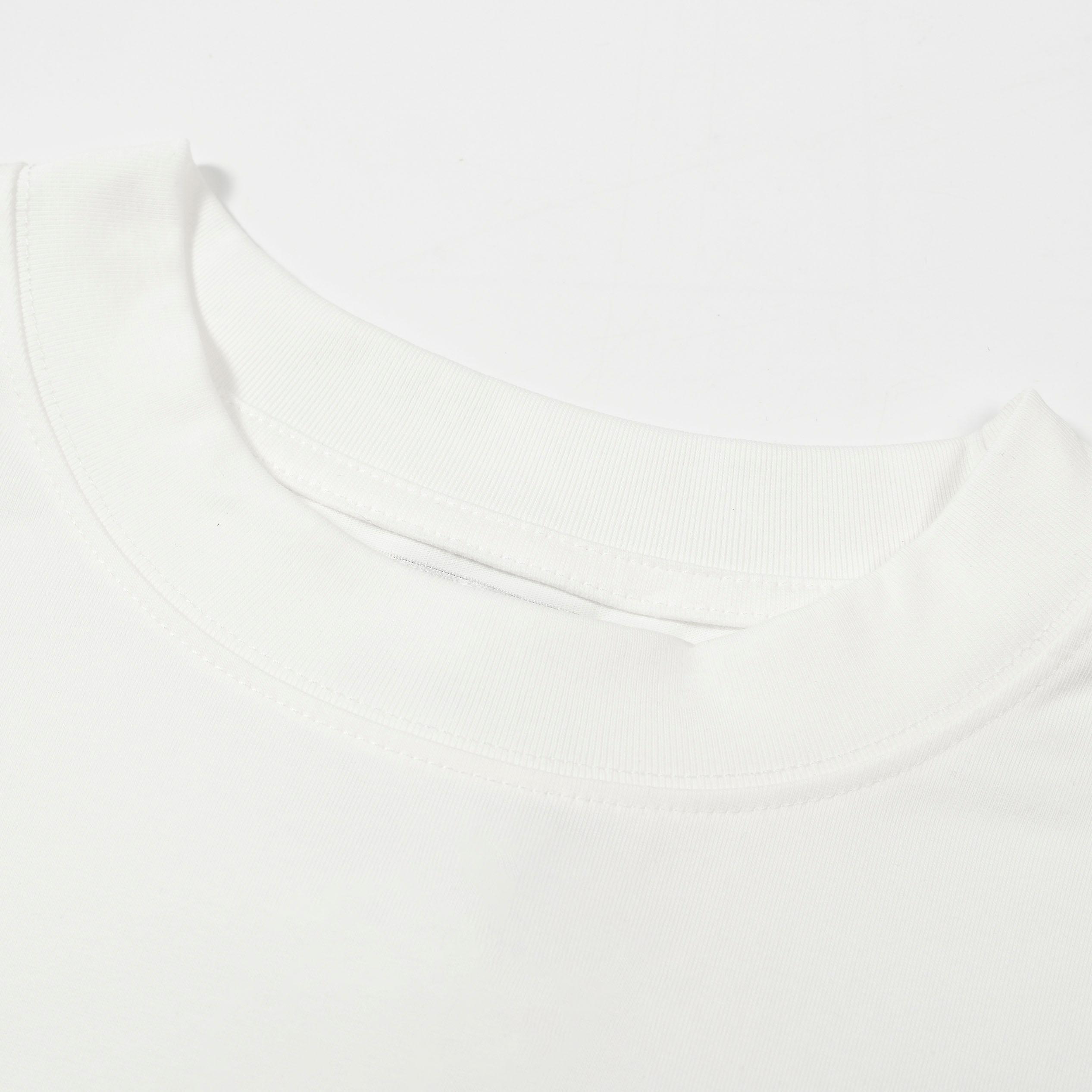 Jil Sander White Oversized Tonal Embossed Logo T-Shirt