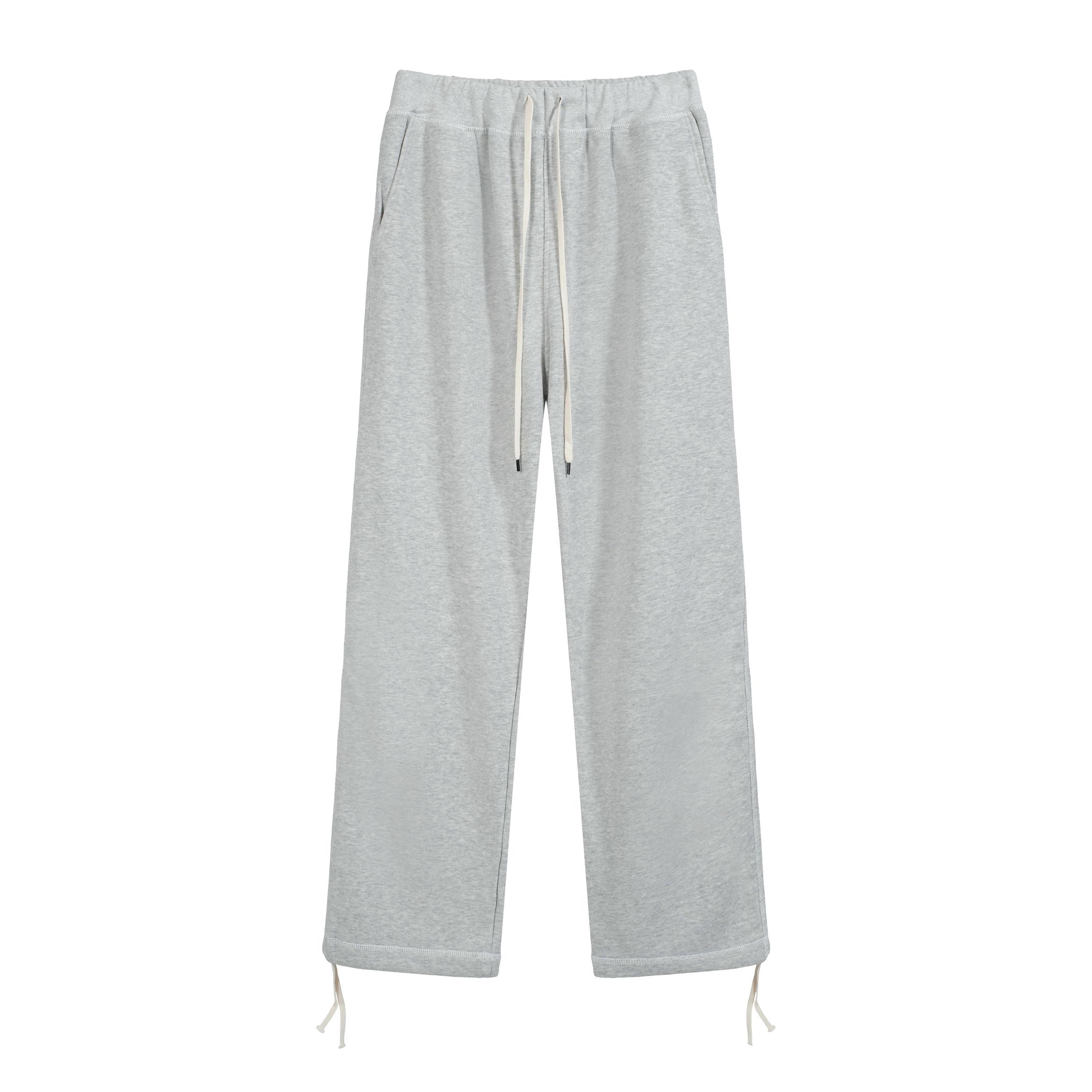 LEMAIRE Grey Wide-Leg Cotton Fleece Drawstring Sweatpants