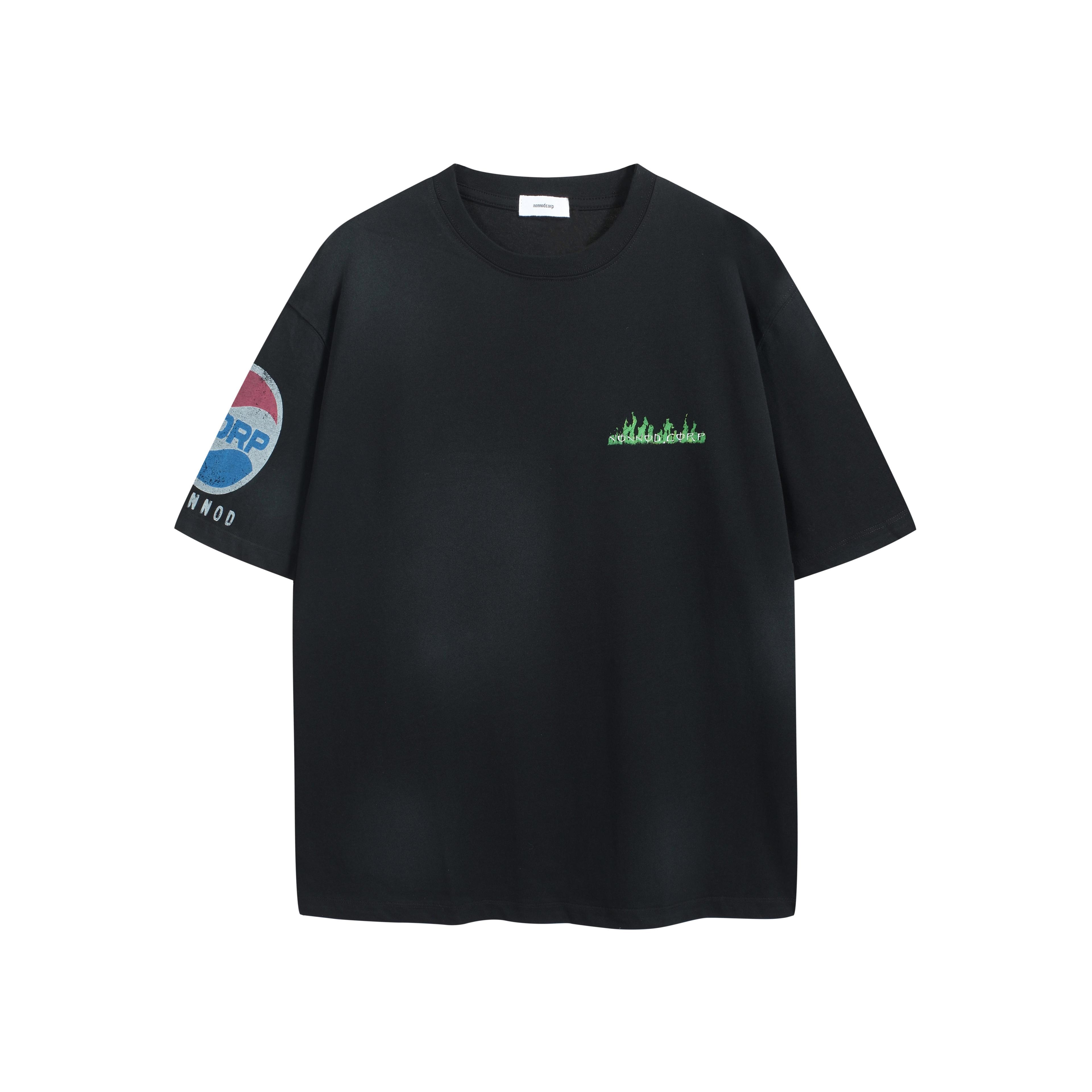 NONNOD CORP. Black Oversized 'Soda Logo' T-Shirt