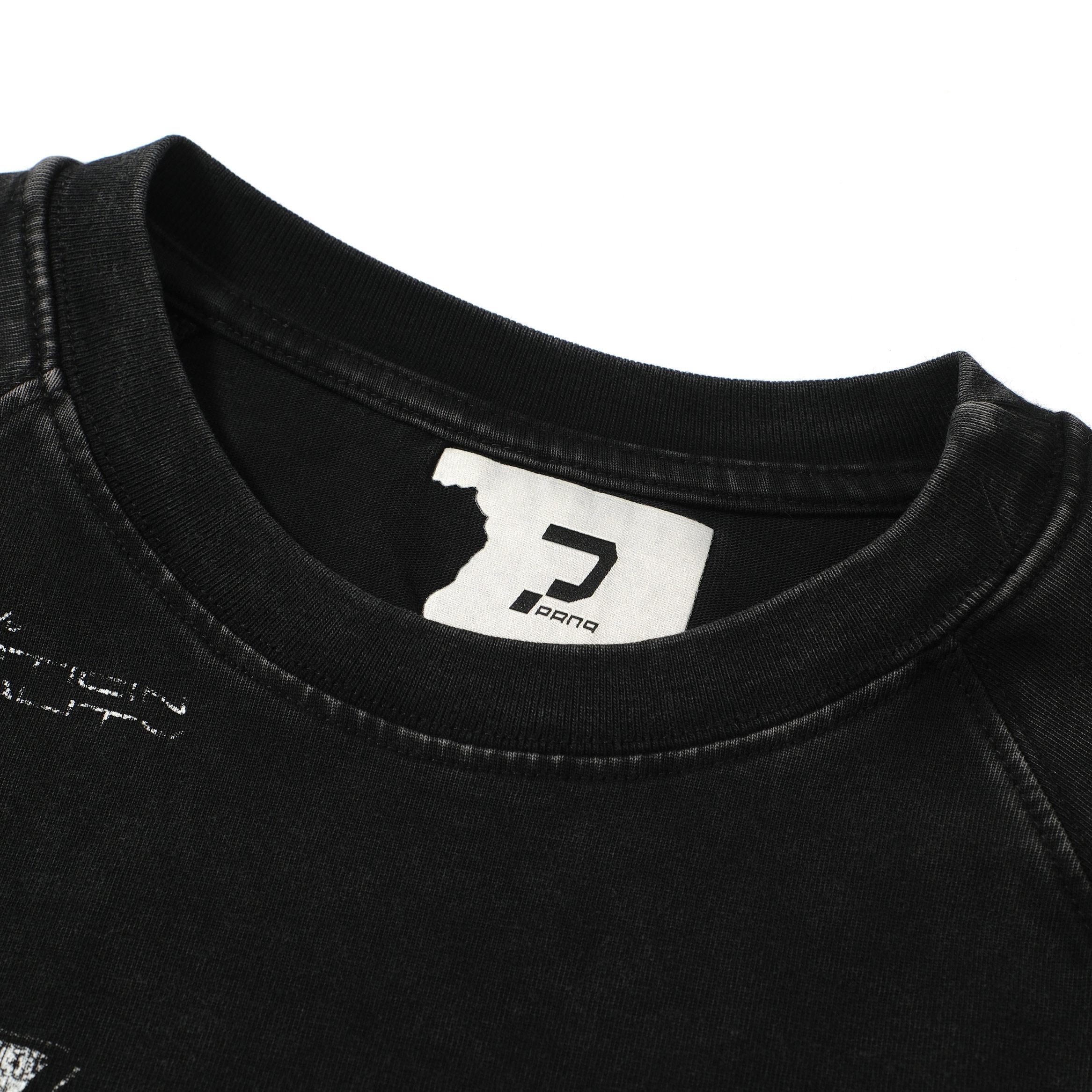 PANQL_S Cyber Graphic Layered Long-Sleeve T-Shirt