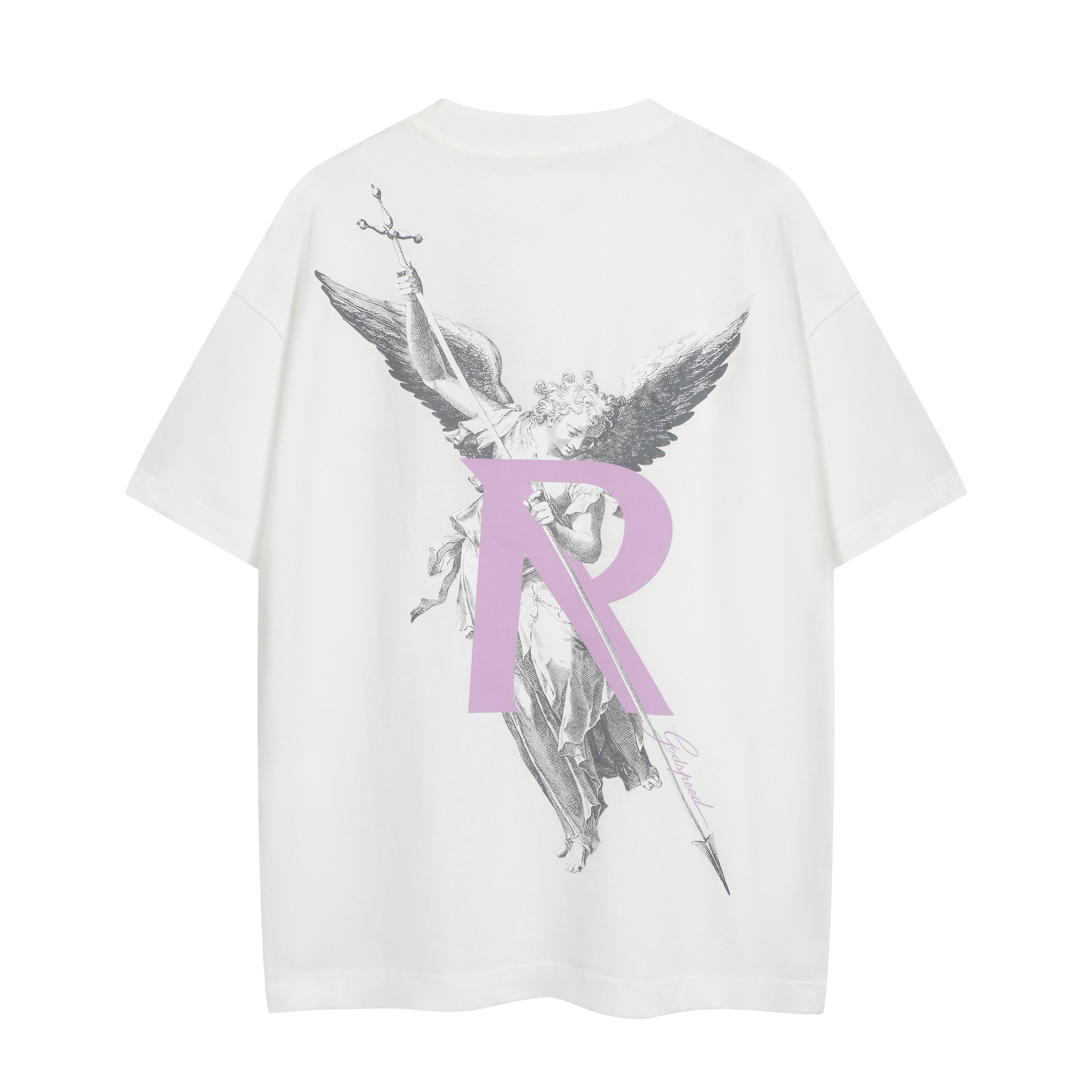 Represent Archangel Oversized T-Shirt White Purple Graphic